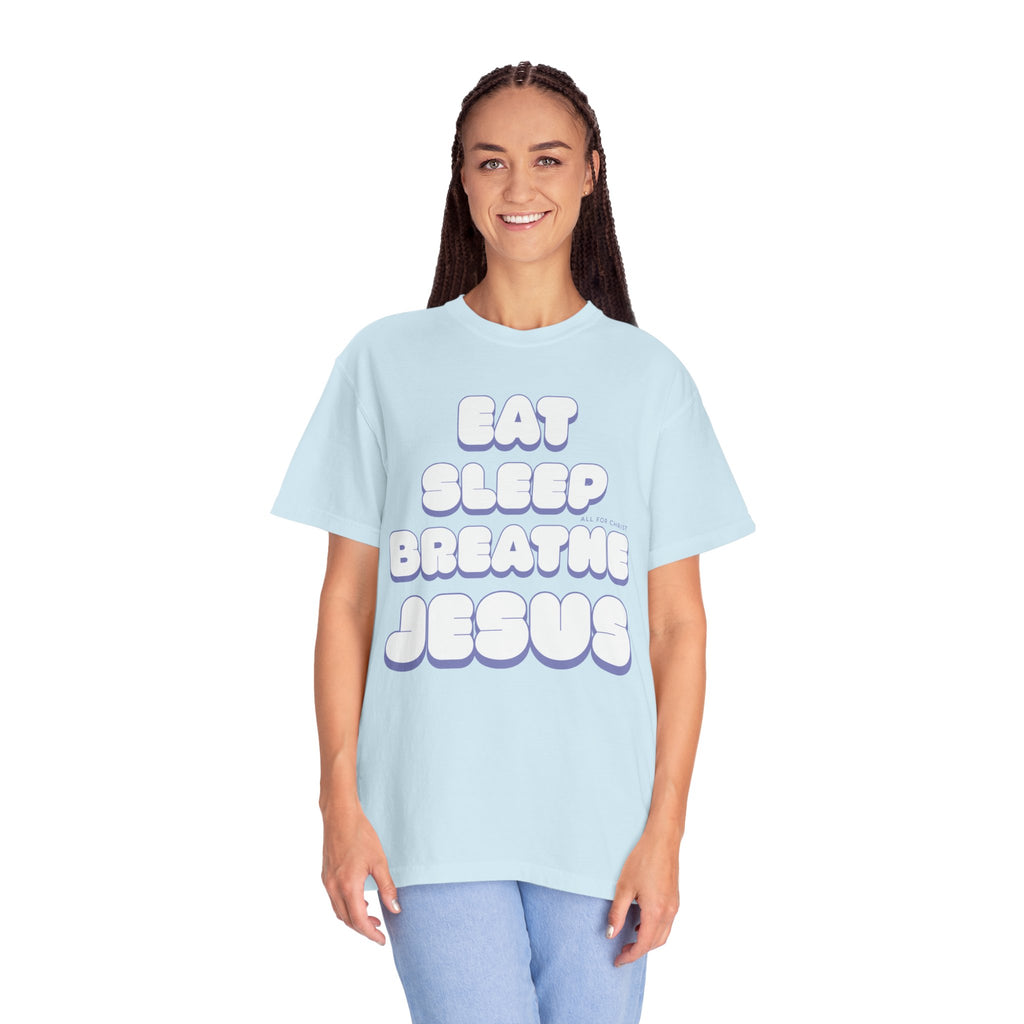 Eat Sleep Breathe Jesus T-Shirt — Retro Christian Faith Tee