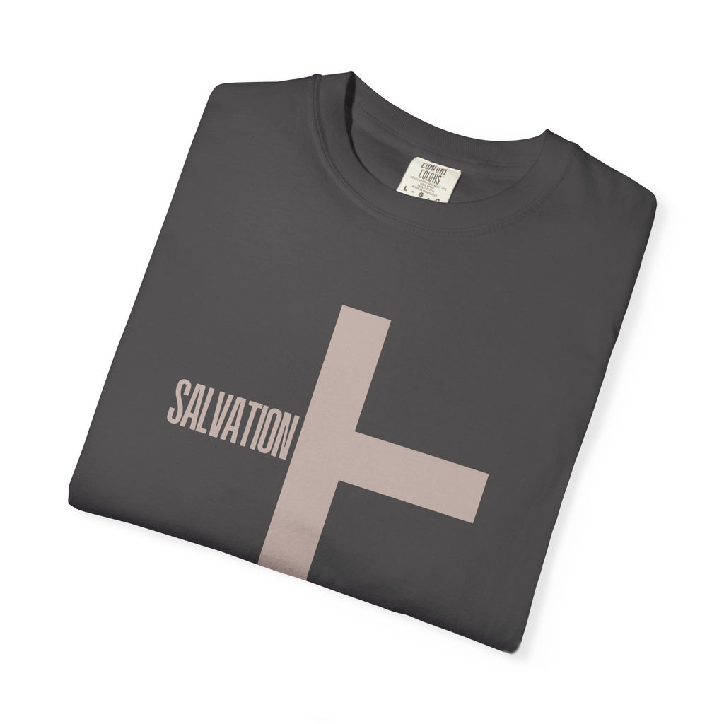 Salvation Cross T-Shirt — Minimal Christian Faith Tee