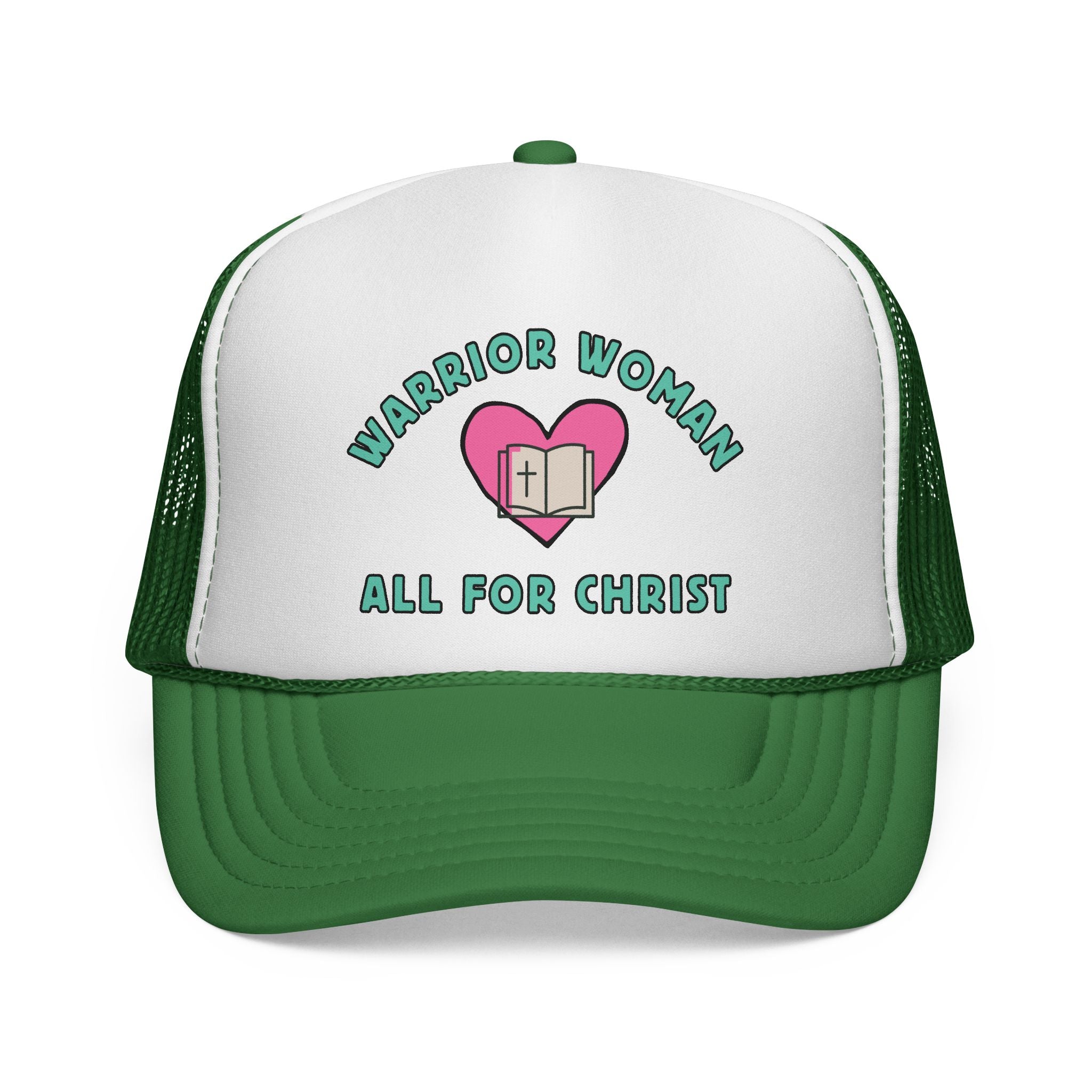Warrior Woman Trucker Cap — All for Christ Christian Mesh Hat