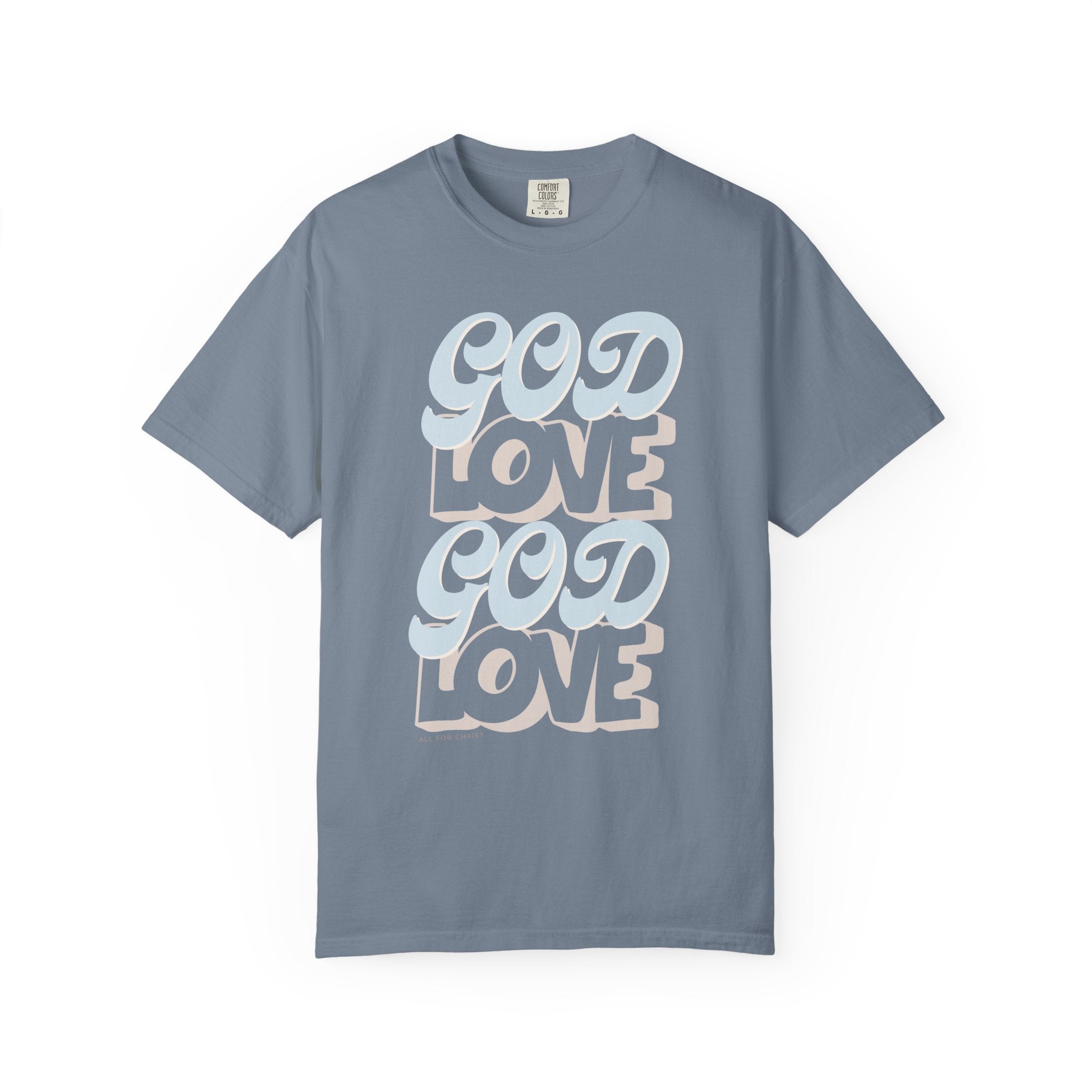 God Love Graphic T-Shirt — Retro Pastel Faith Tee
