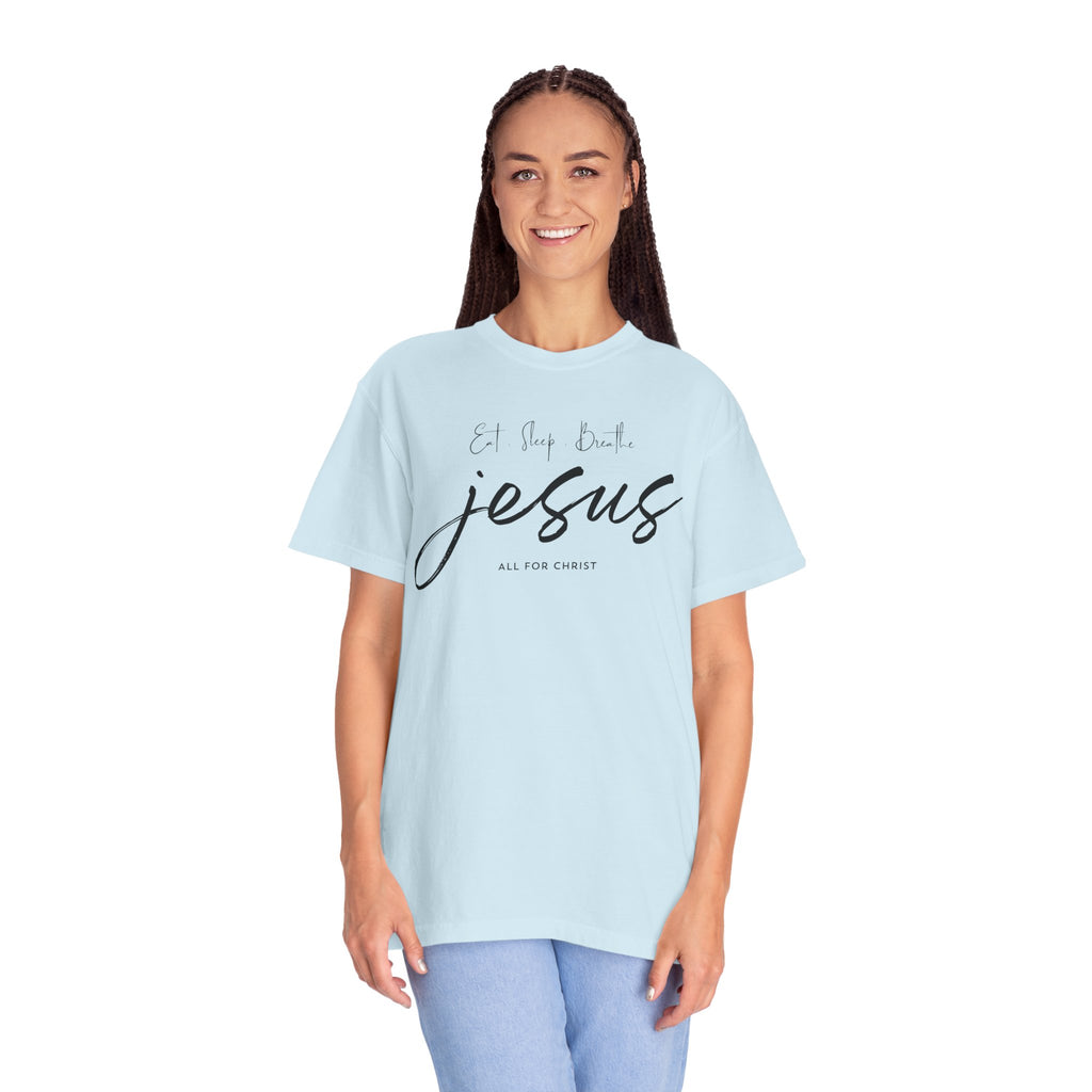 Jesus Script Tee - 'All for Christ' Faith Graphic T-Shirt