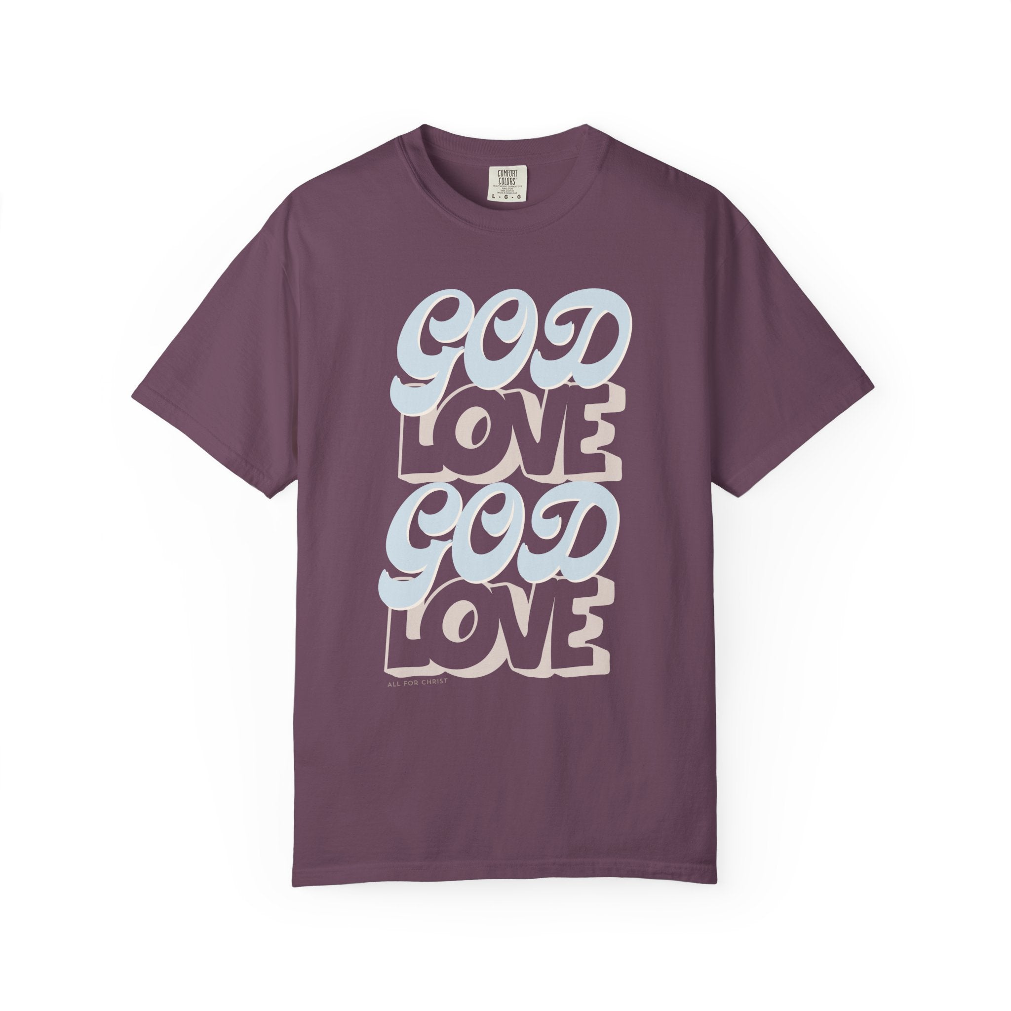 God Love Graphic T-Shirt — Retro Pastel Faith Tee