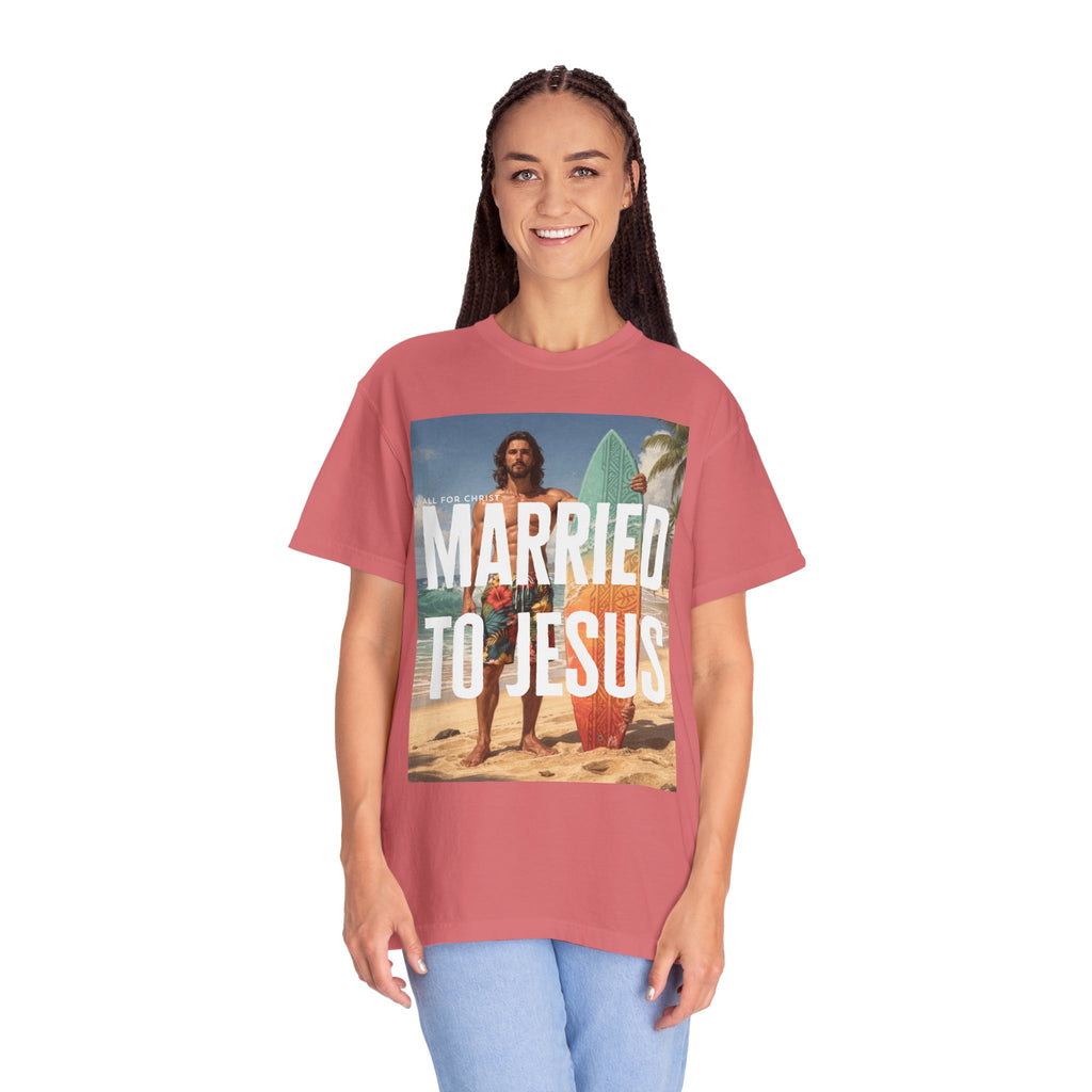 Married to Jesus Graphic T‑Shirt — Faith-Based Surf Beach Vibe
