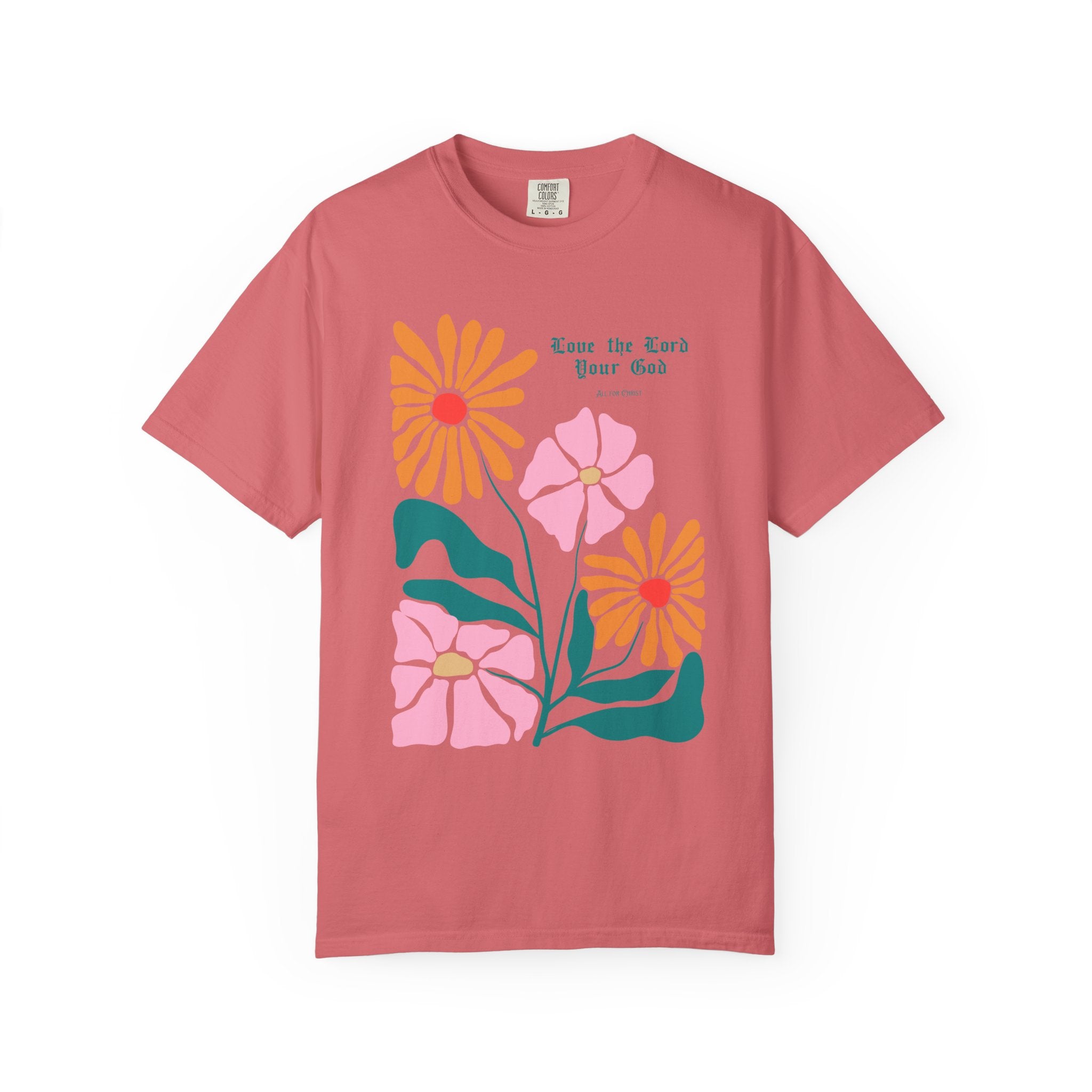 Floral 'Love the Earth Your God' T‑Shirt