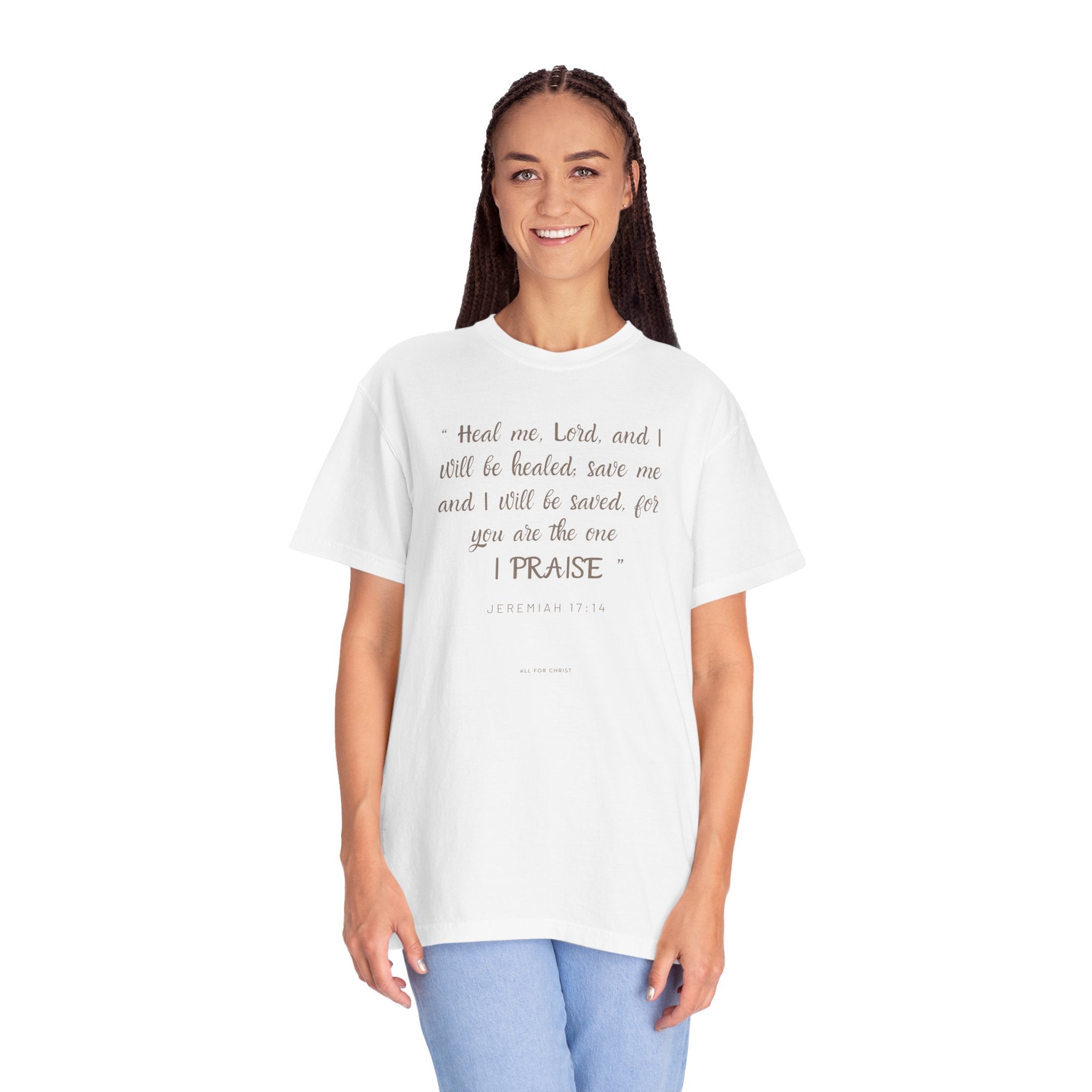 Christian Scripture T-Shirt — "I Praise" Inspirational Faith Tee