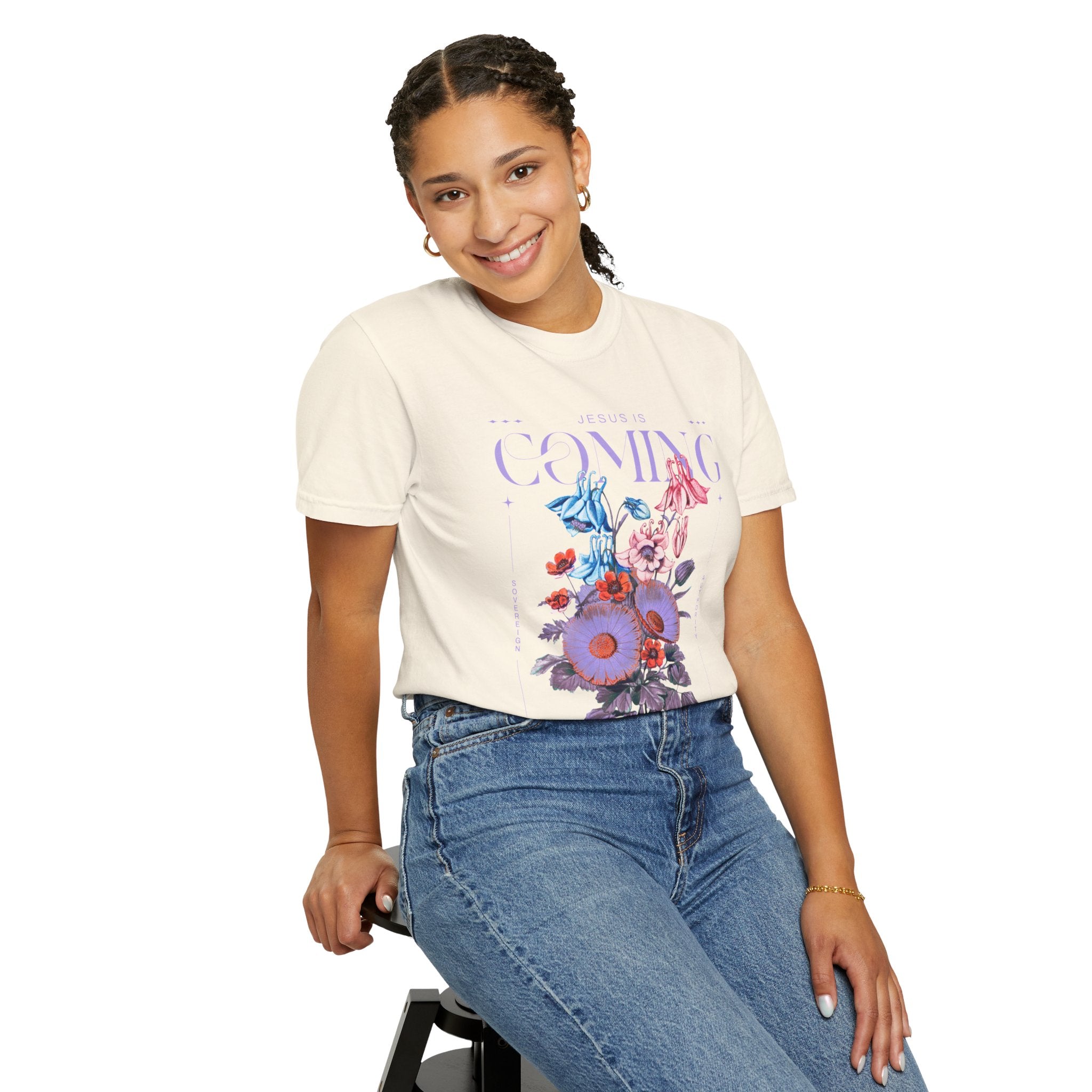 Coming Floral T-Shirt — Vintage Botanical Graphic Tee