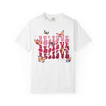 Believe Butterfly T-Shirt — Retro Script Floral Graphic Tee