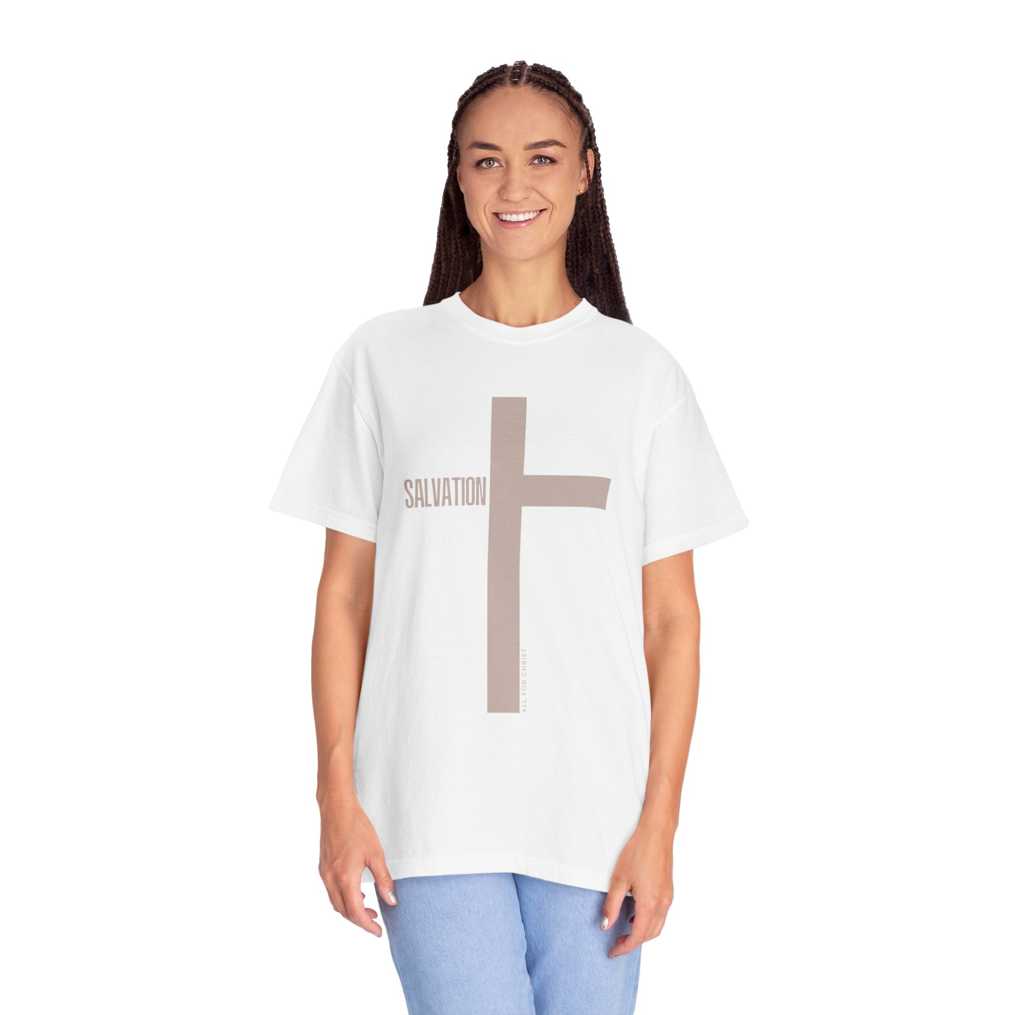 Salvation Cross T-Shirt — Minimal Christian Faith Tee