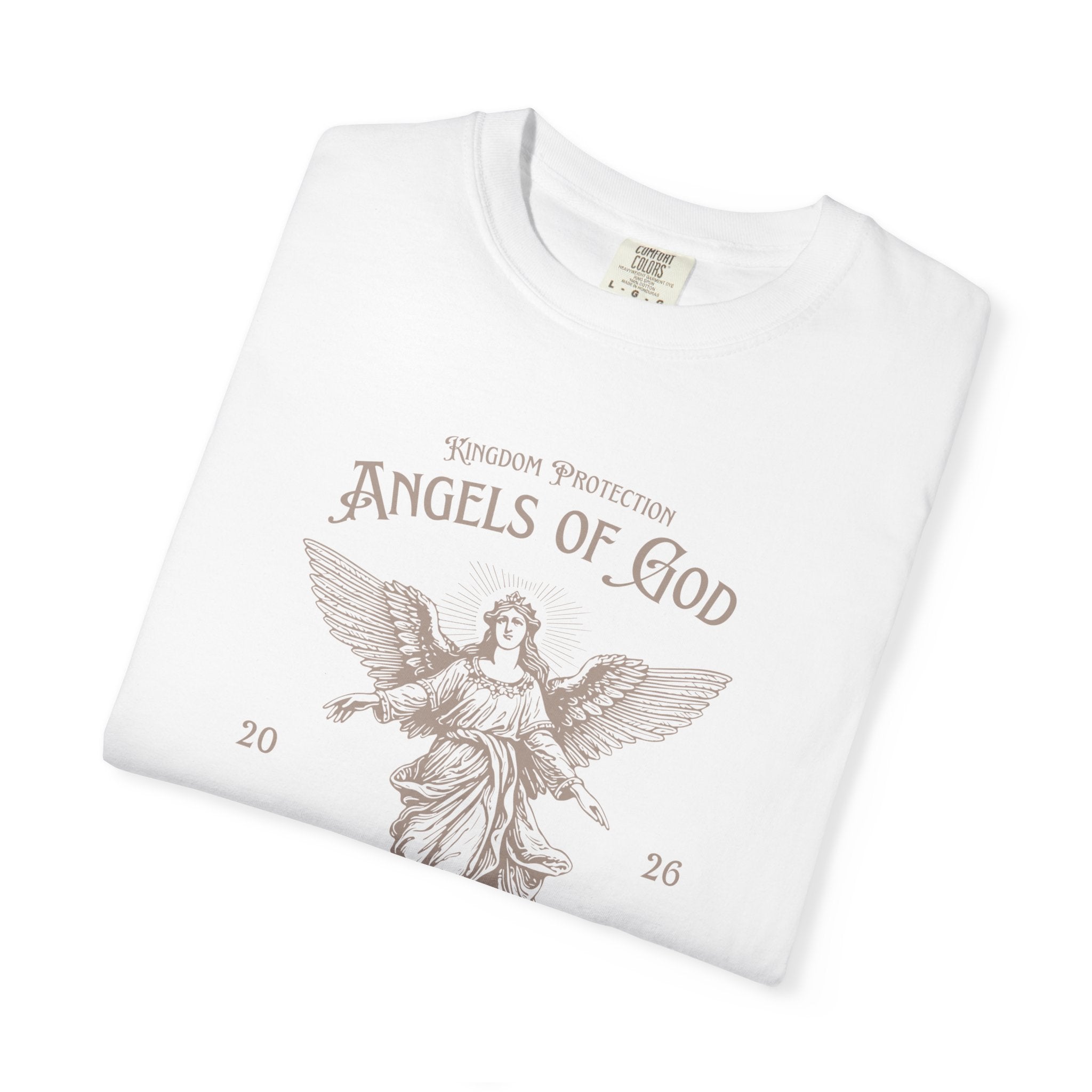 Angel Graphic T-Shirt — "Angels of God / Light of Christ" Religious Tee