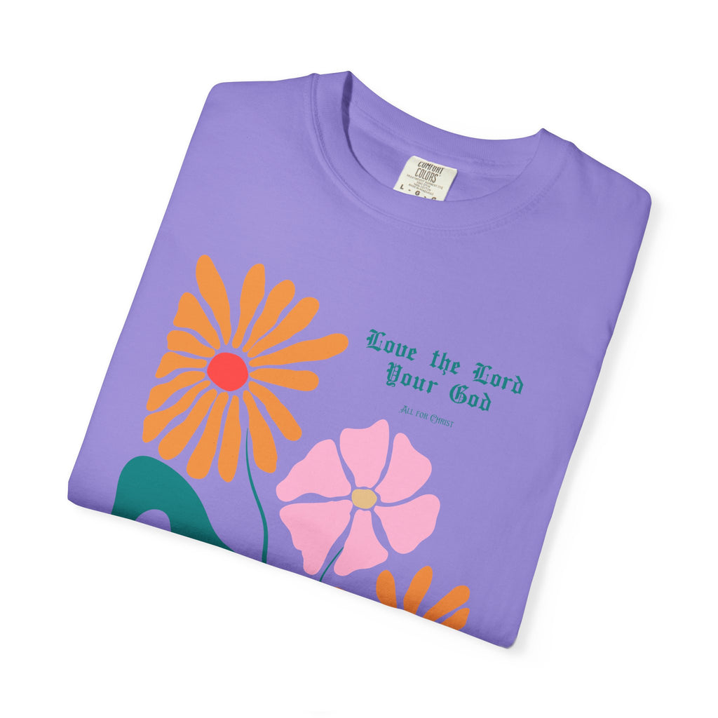 Floral 'Love the Earth Your God' T‑Shirt