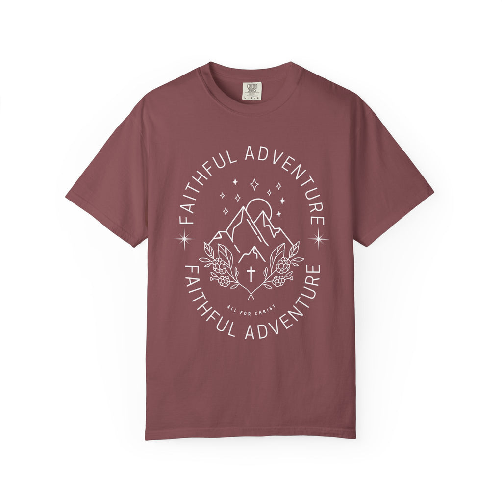 Faithful Adventure T-Shirt — Christian Mountain Graphic Tee