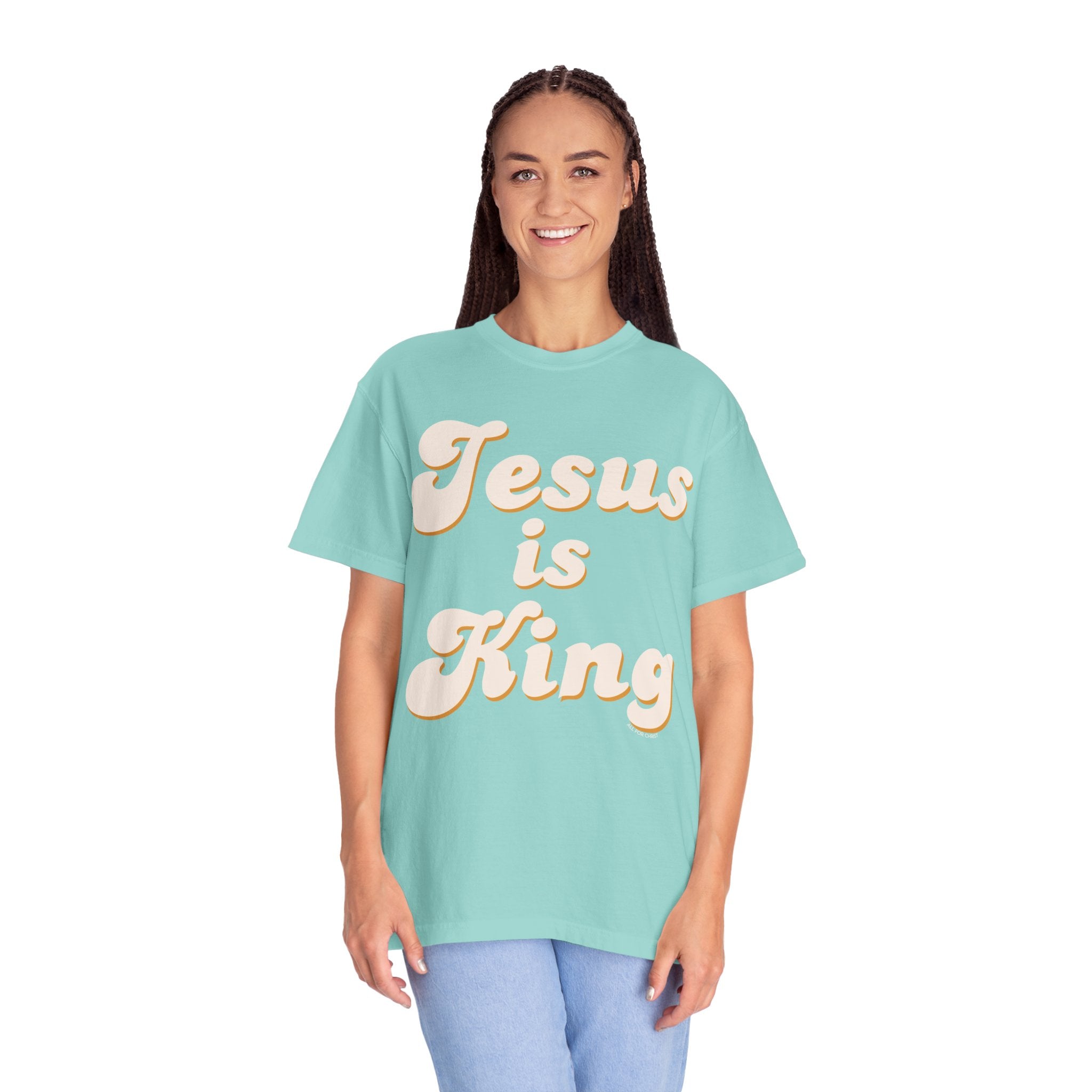 Jesus Is King T‑Shirt — Retro Christian Faith Tee