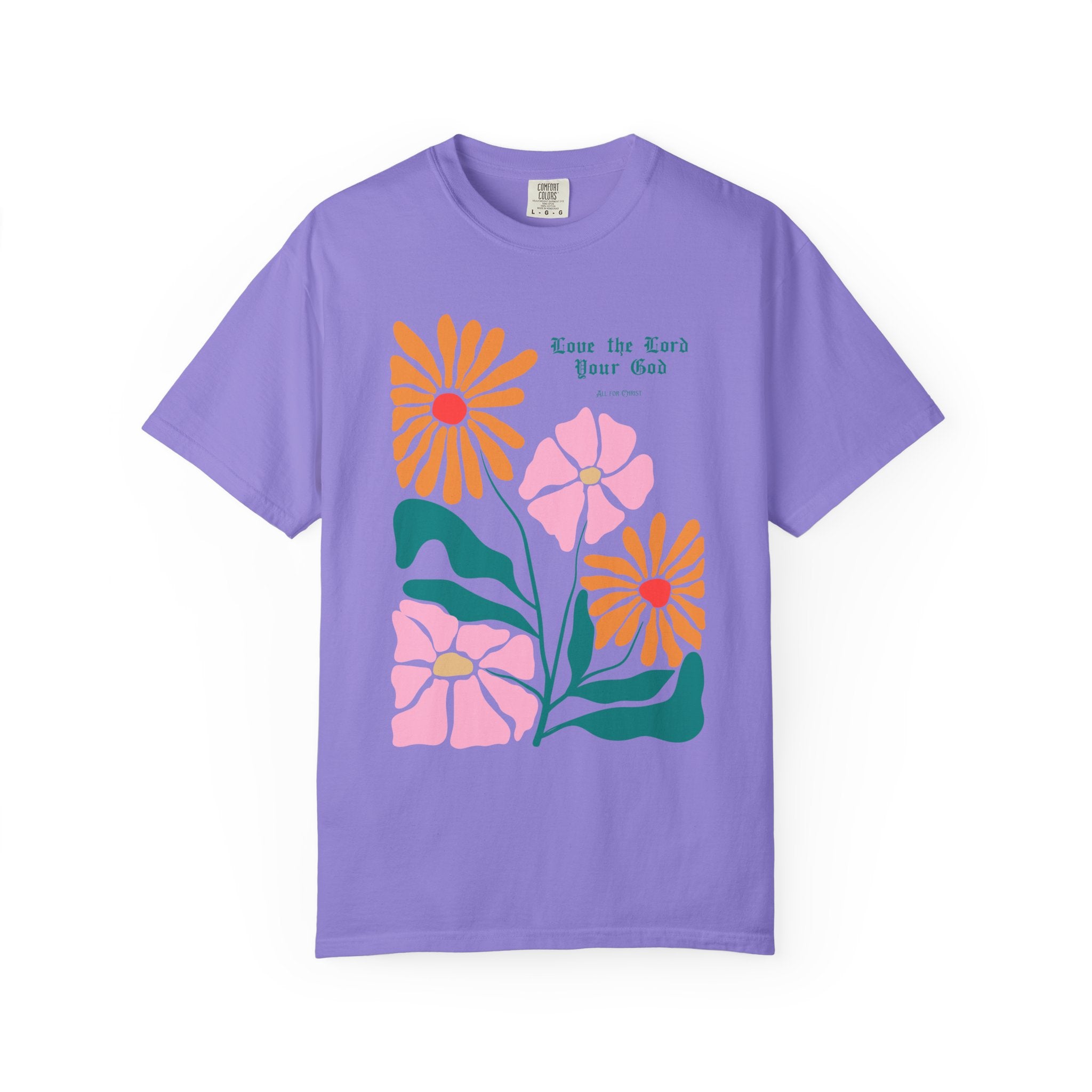 Floral 'Love the Earth Your God' T‑Shirt