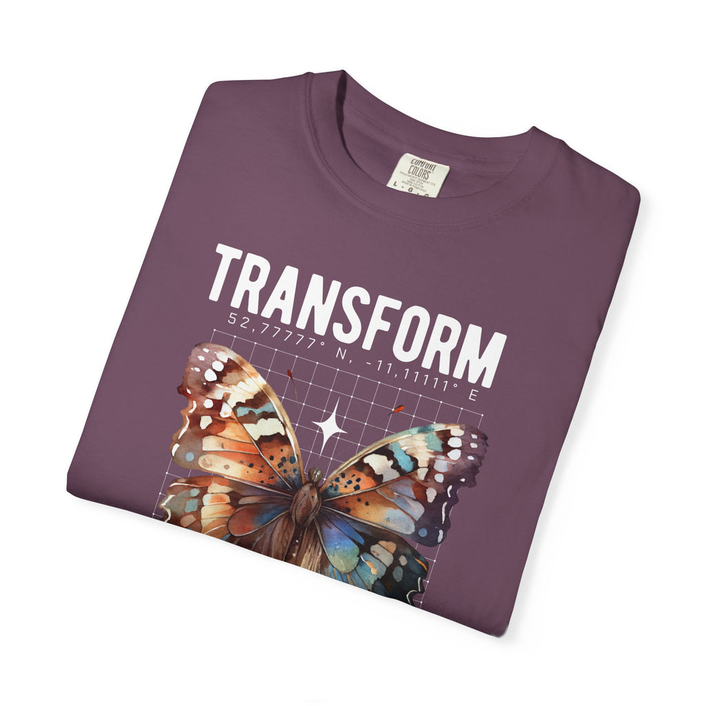 Christian T-Shirt — "Transform Through Jesus Christ" Butterfly Faith Tee