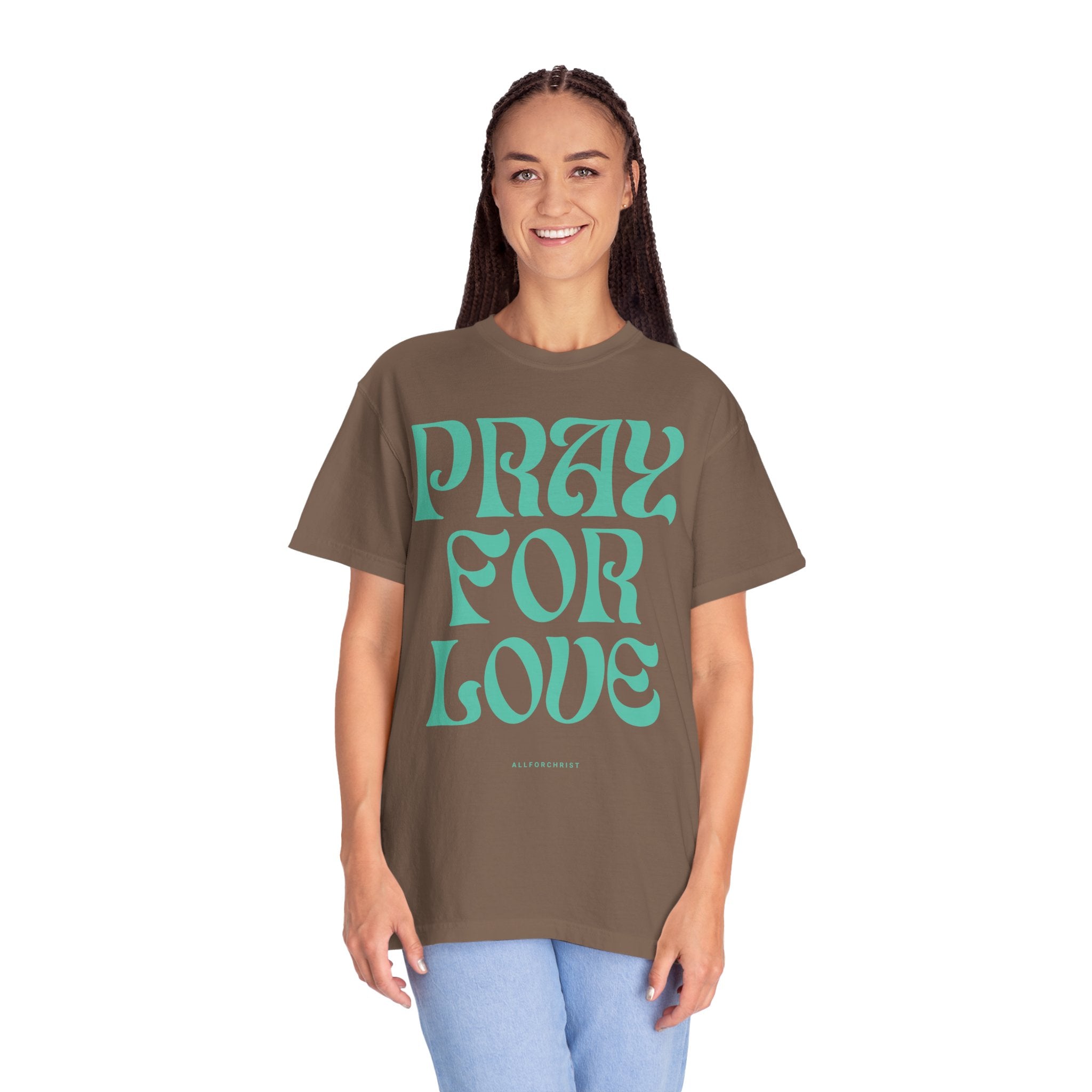 Pray for Love Tee — Vintage Script Graphic T‑Shirt