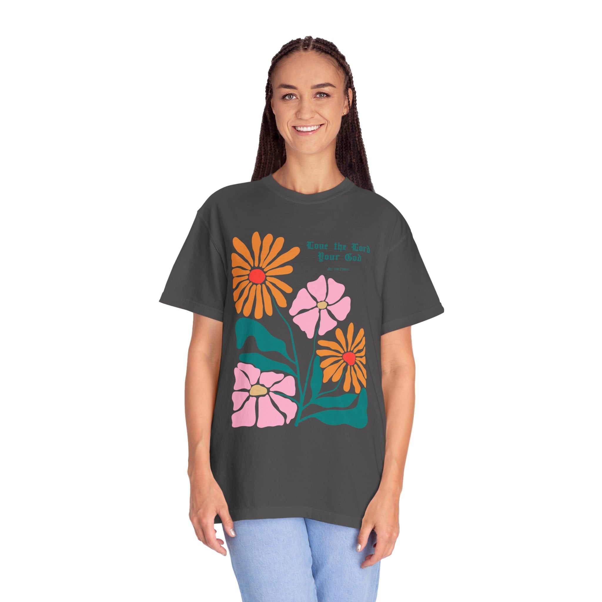 Floral 'Love the Earth Your God' T‑Shirt