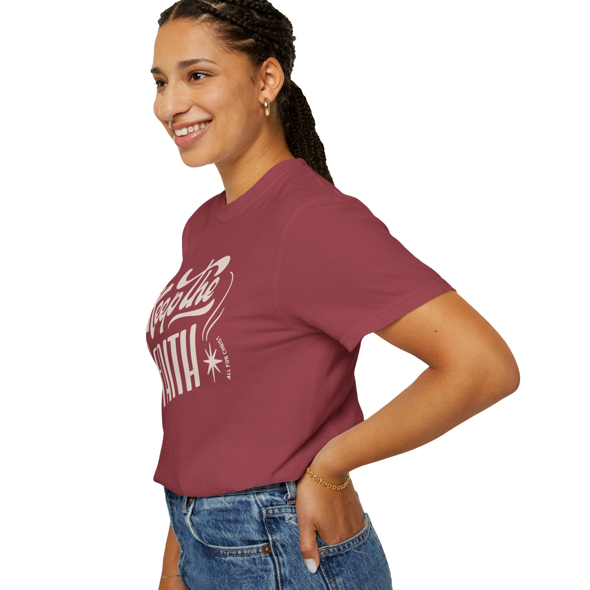 Keep the Faith T-Shirt — Retro Script Inspirational Tee