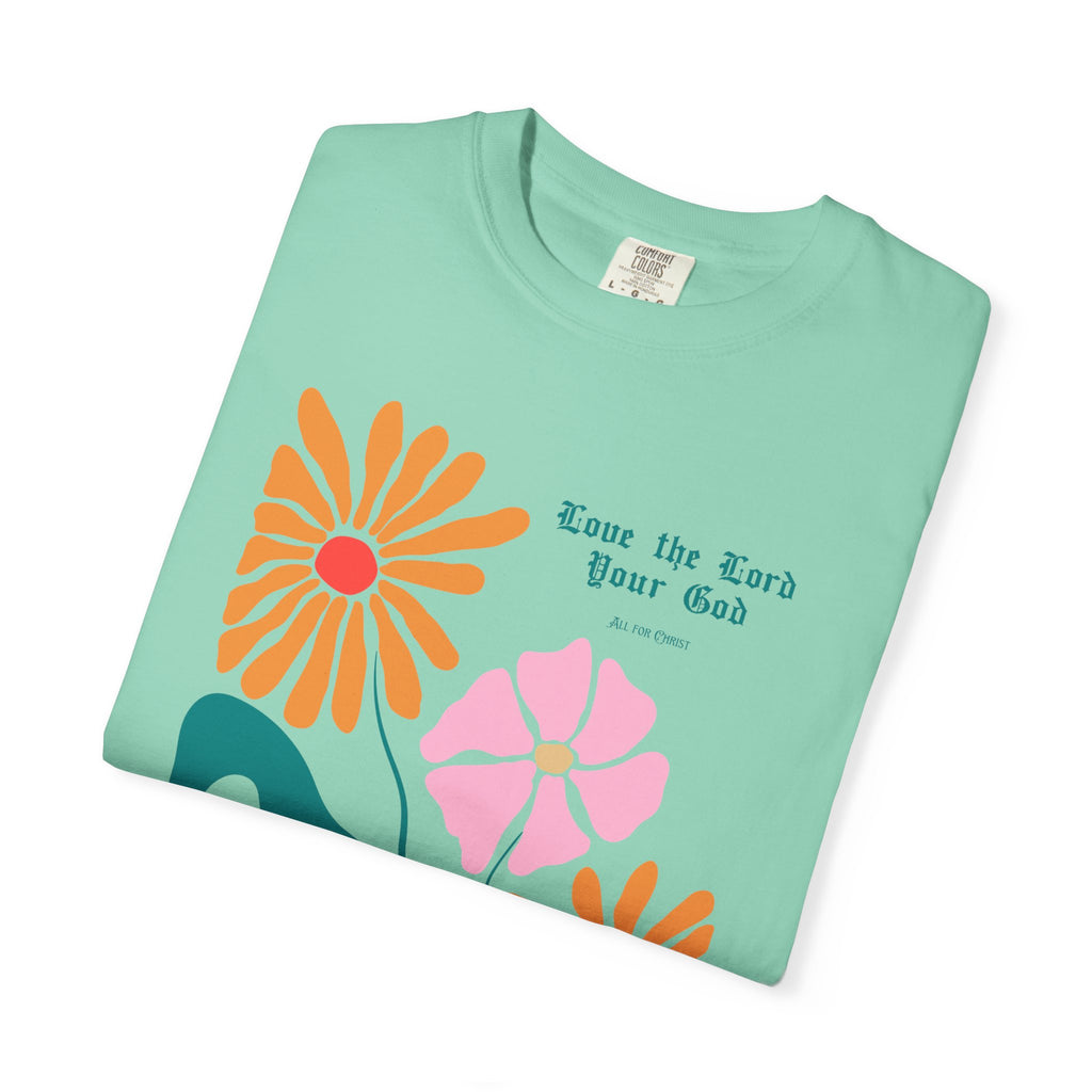 Floral 'Love the Earth Your God' T‑Shirt