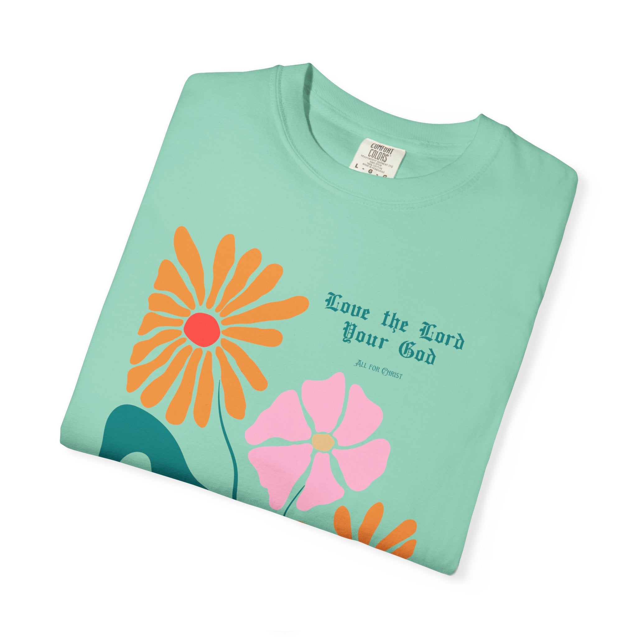 Floral 'Love the Earth Your God' T‑Shirt