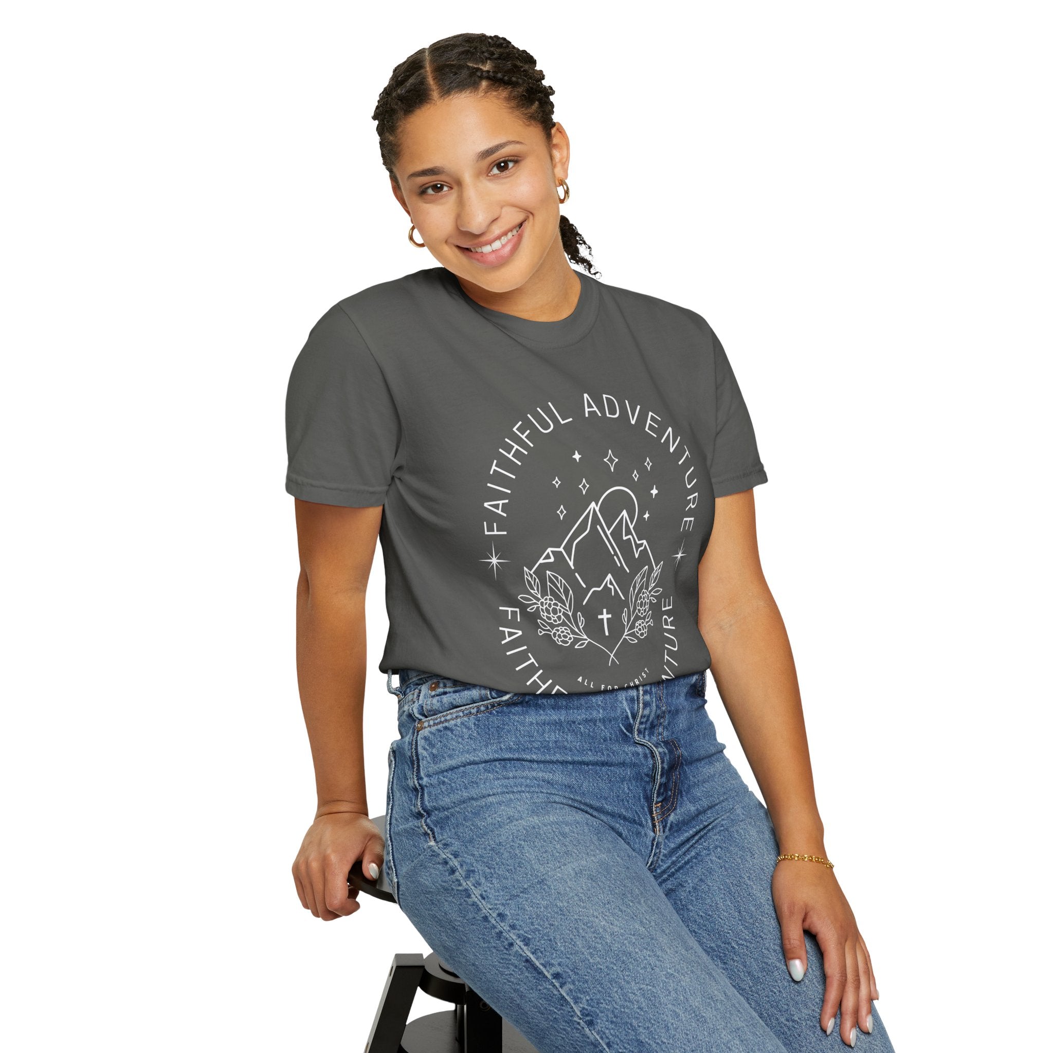 Faithful Adventure T-Shirt — Christian Mountain Graphic Tee