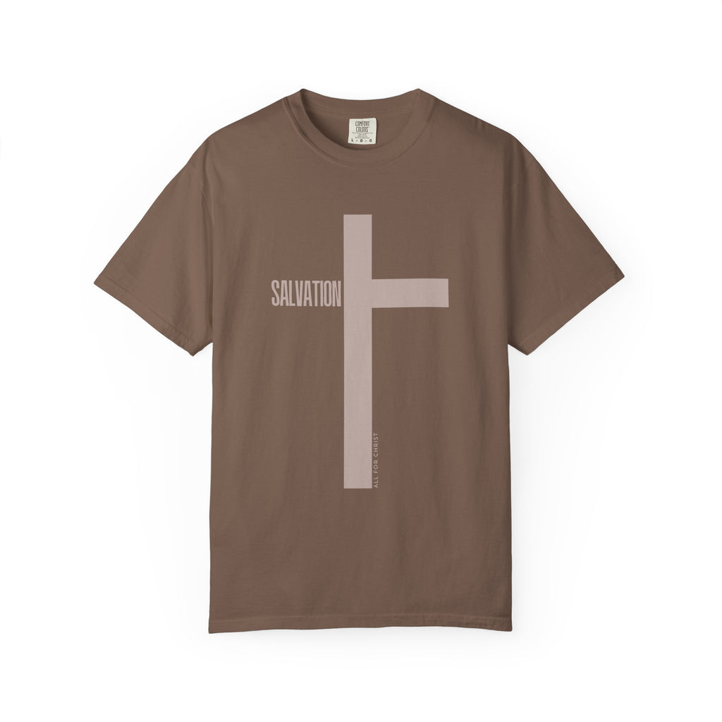 Salvation Cross T-Shirt — Minimal Christian Faith Tee