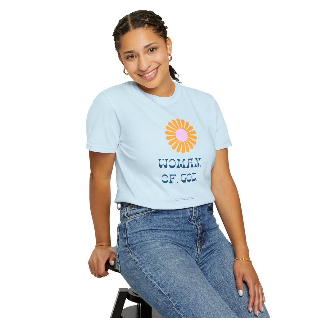 Woman of God T-Shirt — Floral Graphic Christian Tee