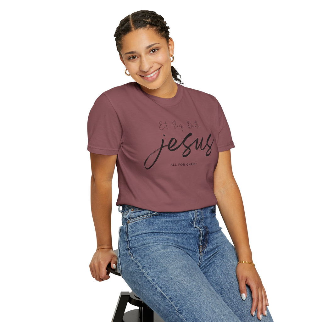 Jesus Script Tee - 'All for Christ' Faith Graphic T-Shirt