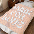 "Pray For Love" Velveteen Blanket — Soft Boho Inspirational Throw