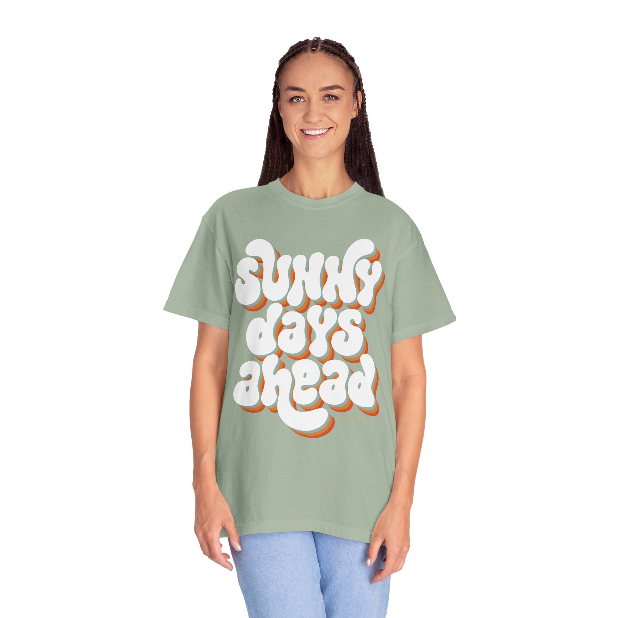 Sunny Days Ahead T-Shirt — Retro Bubble Letter Summer Tee