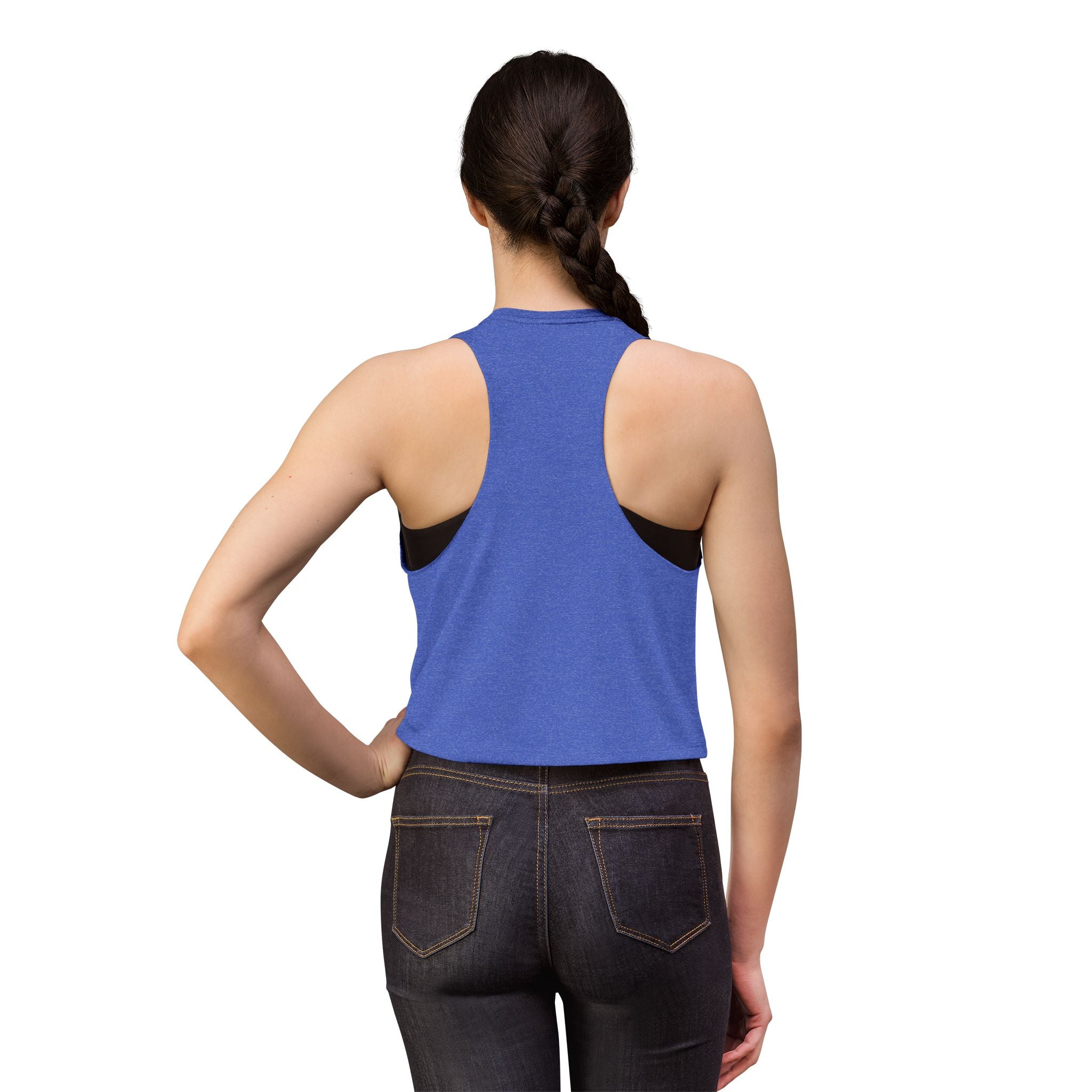 #blessed Crop Top — Retro Script Christian Graphic Tank