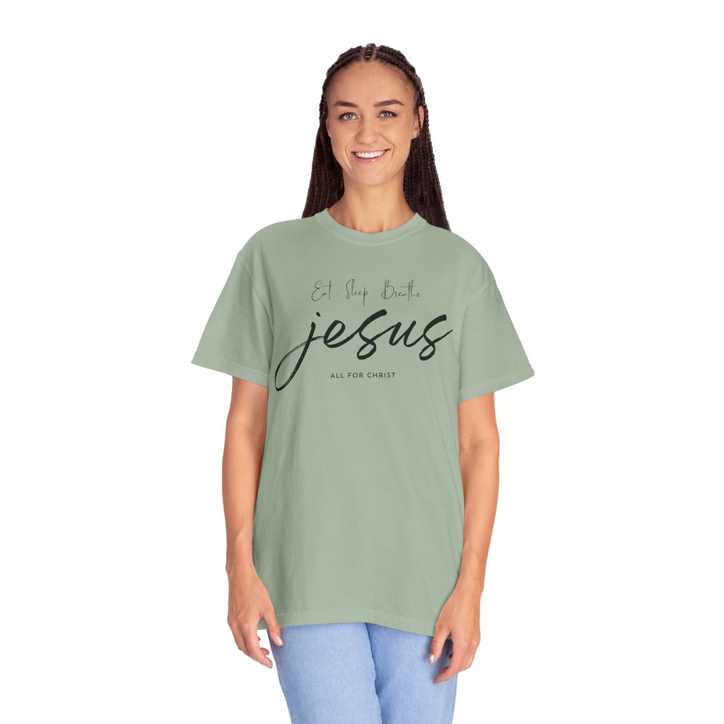 Jesus Script Tee - 'All for Christ' Faith Graphic T-Shirt