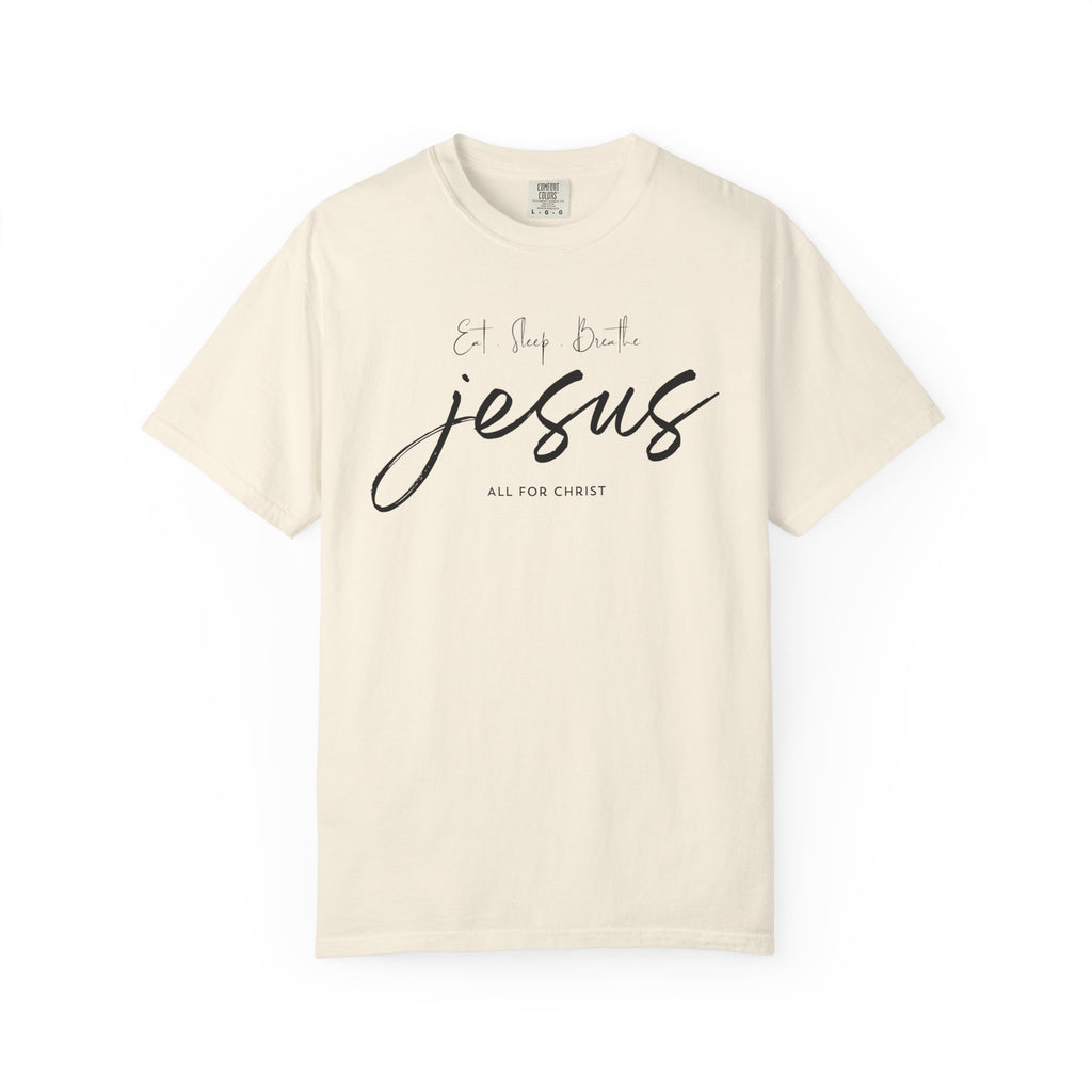 Jesus Script Tee - 'All for Christ' Faith Graphic T-Shirt