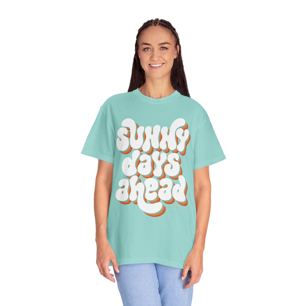 Sunny Days Ahead T-Shirt — Retro Bubble Letter Summer Tee