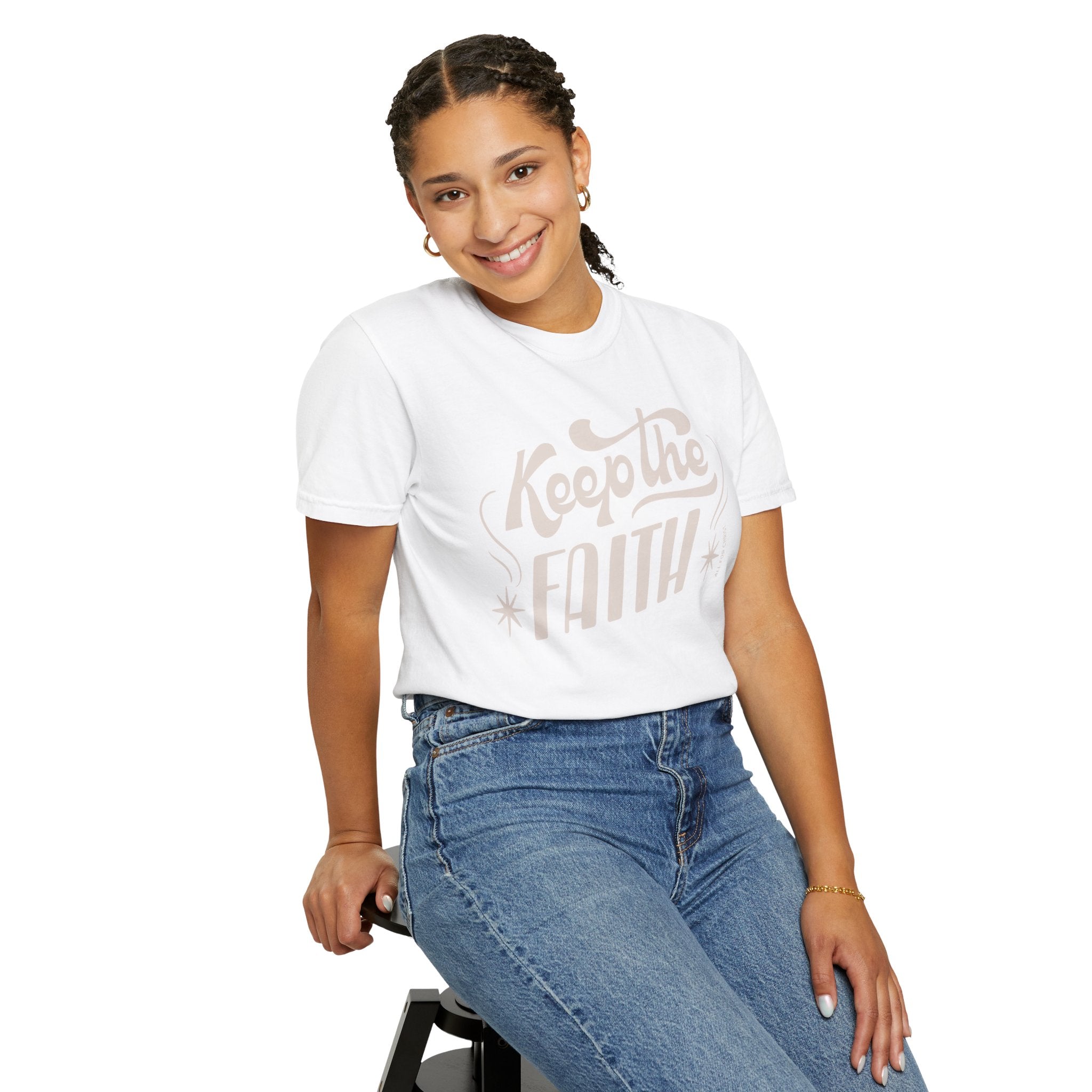 Keep the Faith T-Shirt — Retro Script Inspirational Tee