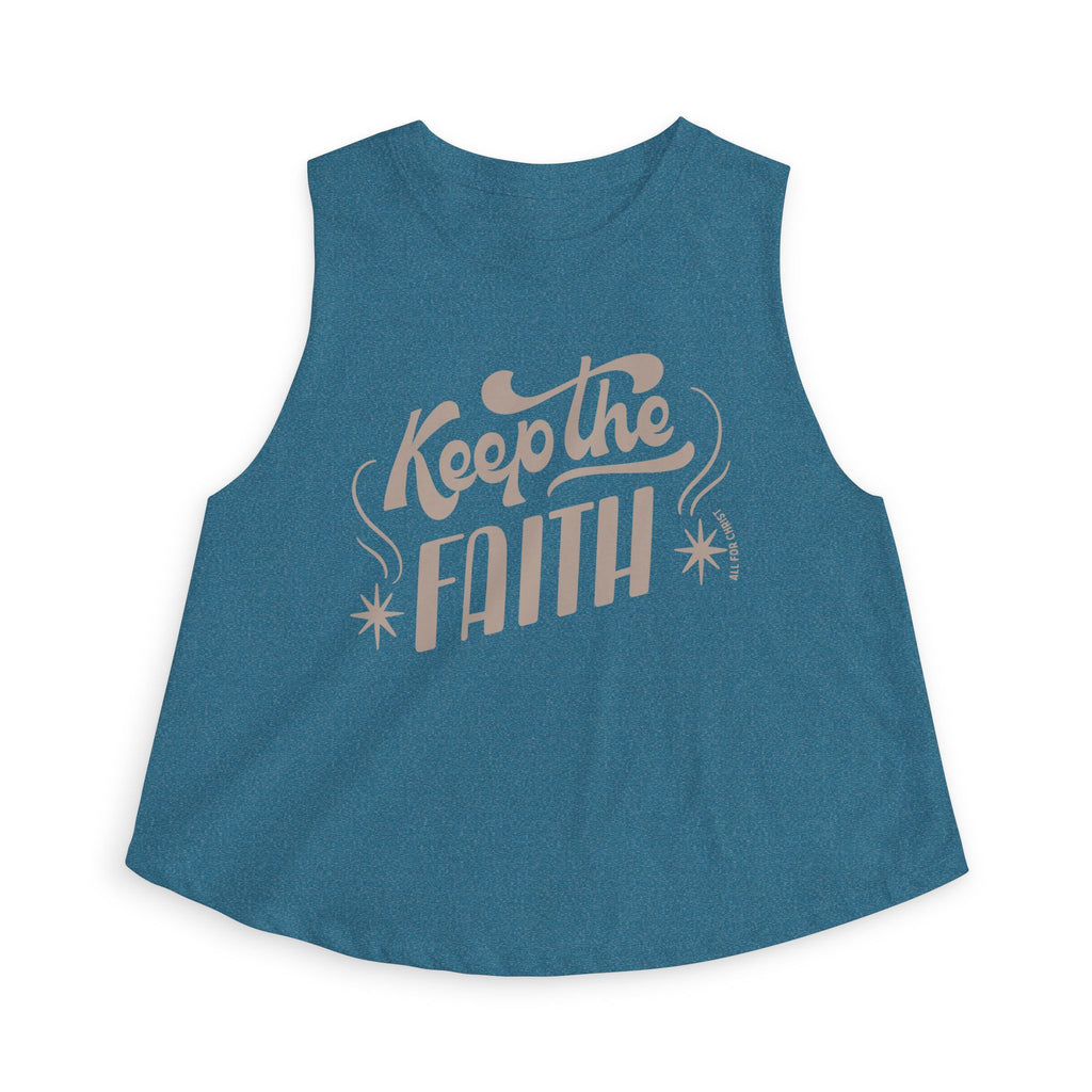 Keep the Faith Women's Crop Top — Inspirational Graphic Tank for Christian & Motivational Gifts
