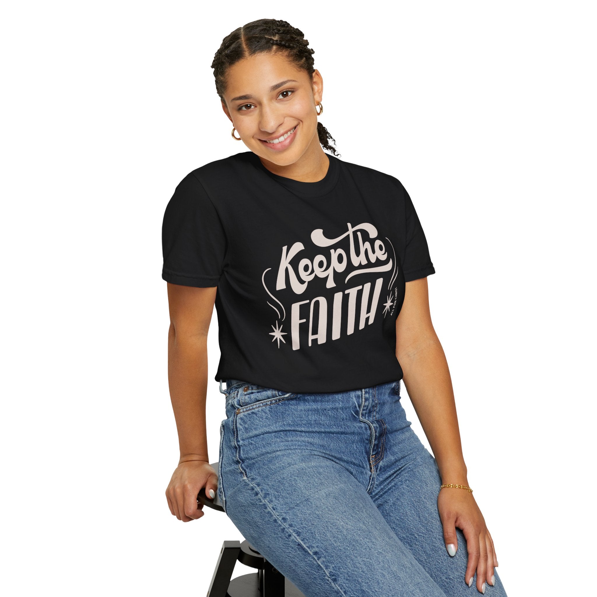 Keep the Faith T-Shirt — Retro Script Inspirational Tee