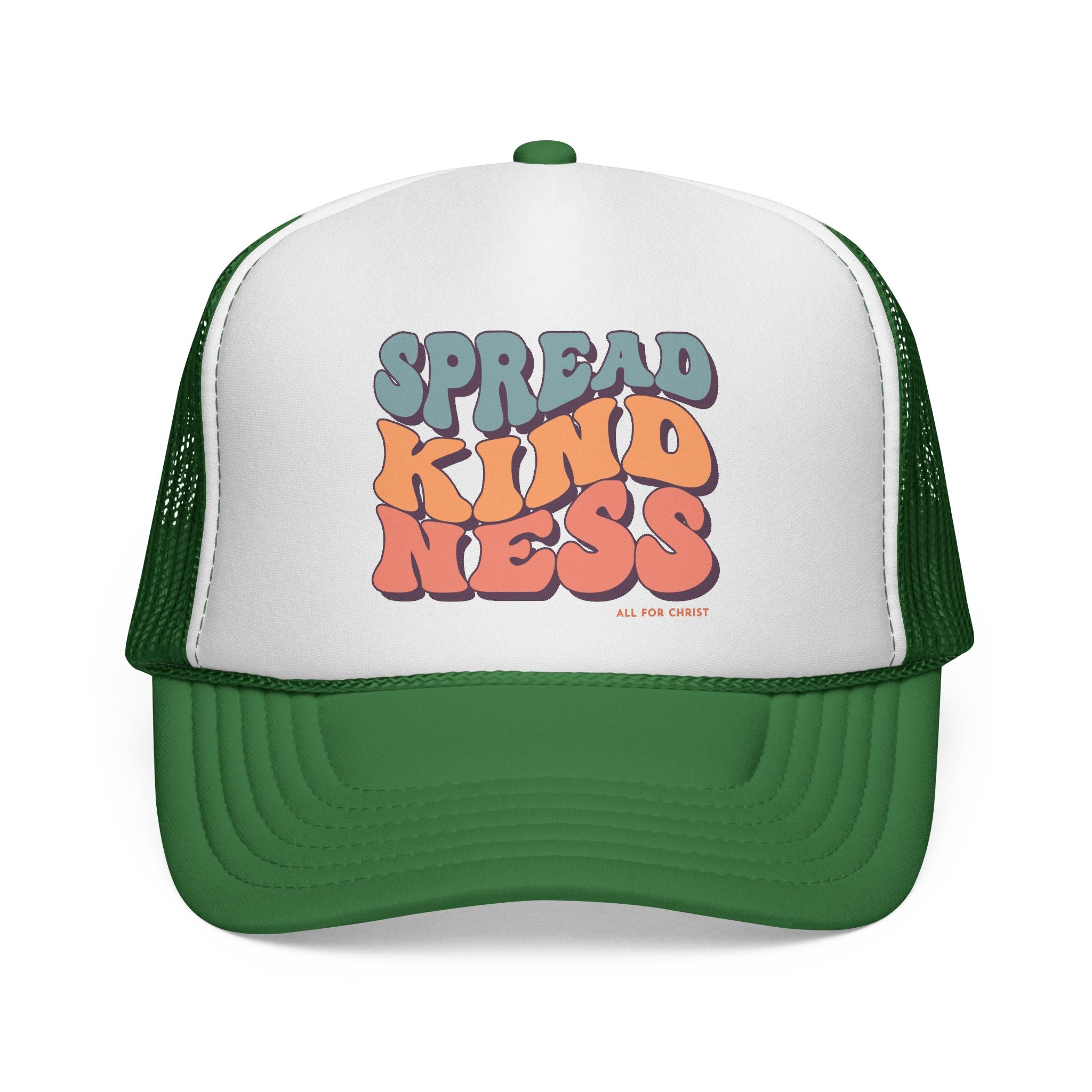 Spread Kindness Trucker Cap – Retro Bubble Letter Mesh Hat