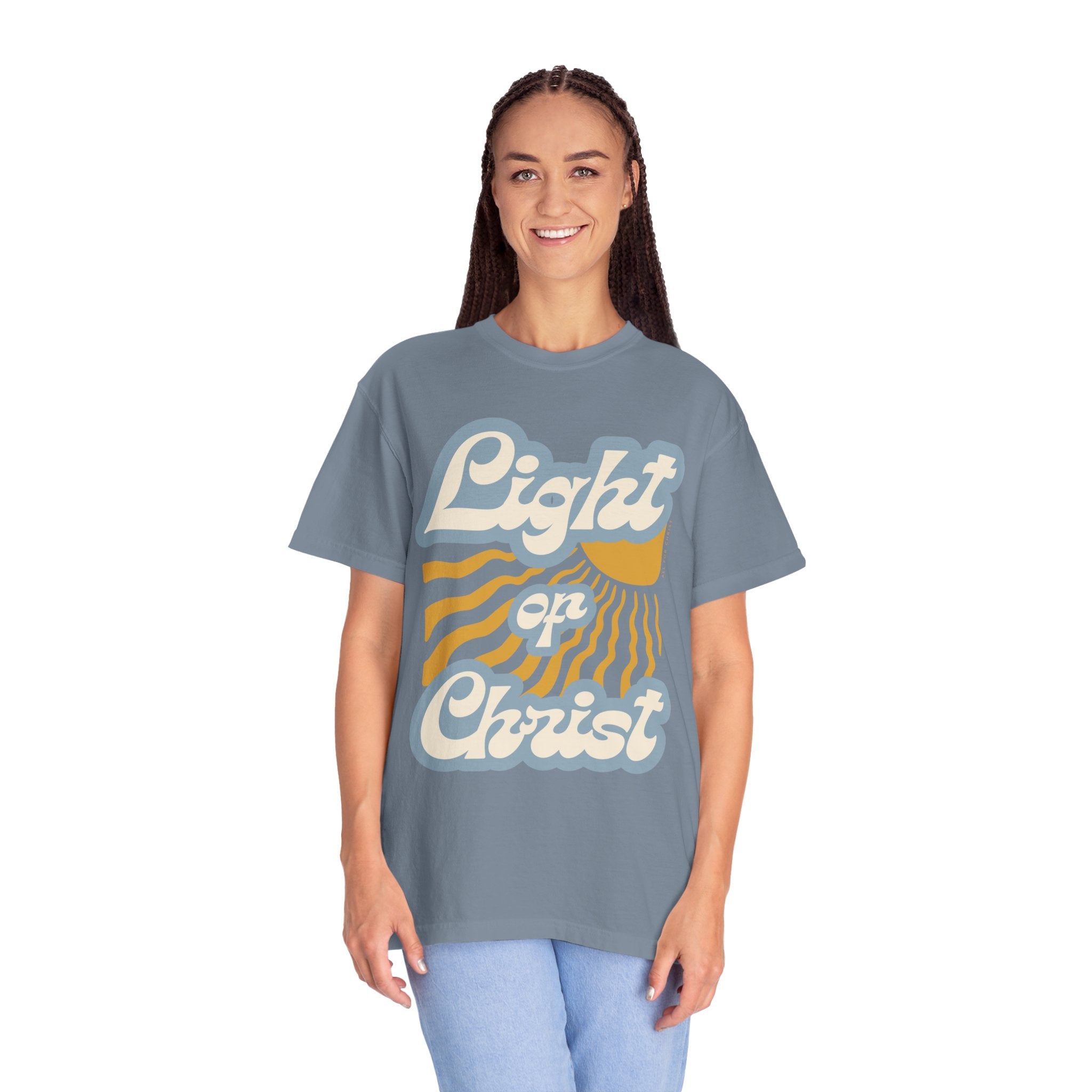 Light on Christ T-Shirt — Retro Christian Faith Tee