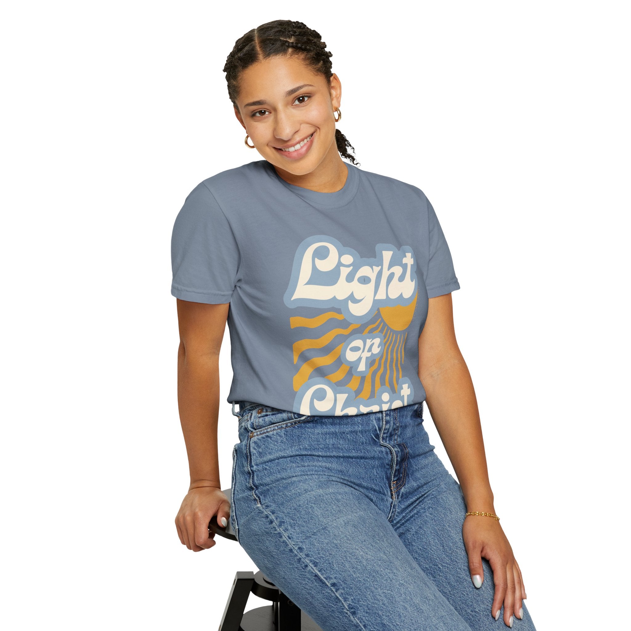 Light on Christ T-Shirt — Retro Christian Faith Tee