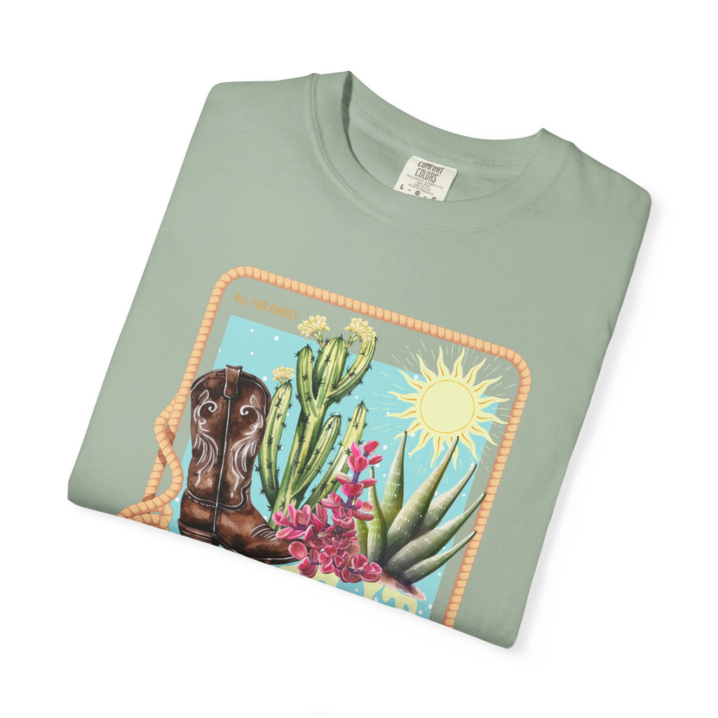 Take It Easy T-Shirt — Retro Desert Christian Graphic Tee (“Jesus Is In Town”)