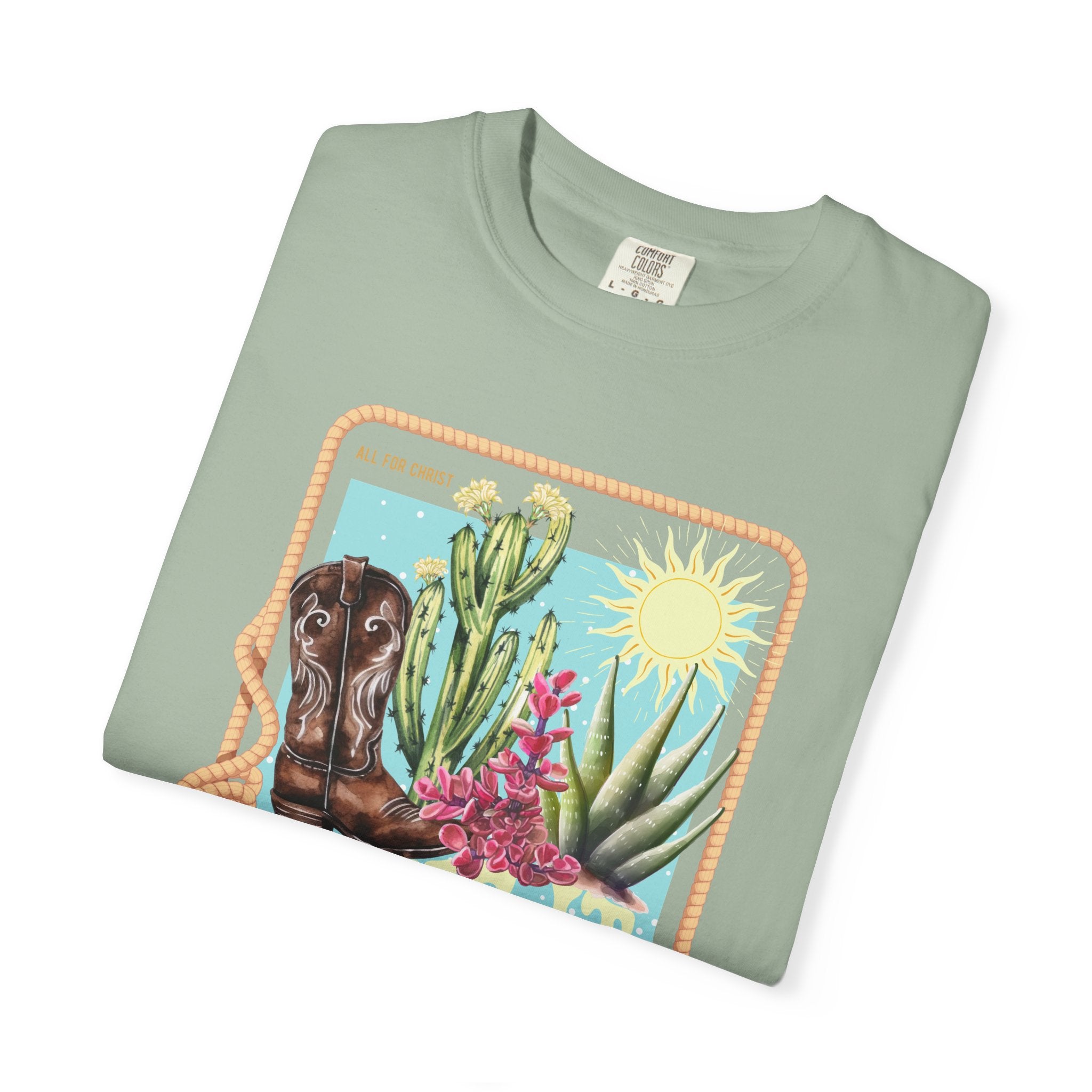 Take It Easy T-Shirt — Retro Desert Christian Graphic Tee (“Jesus Is In Town”)