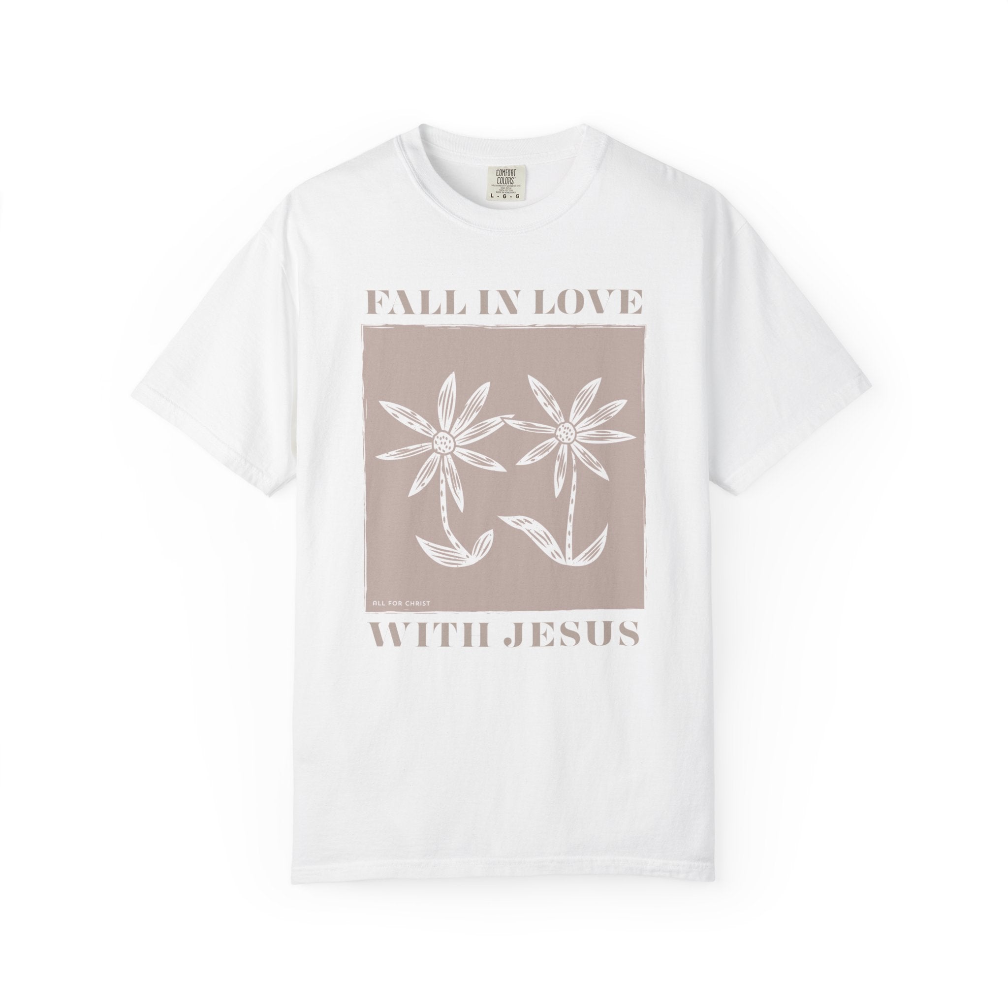 Faith Floral T‑Shirt — "Fall in Love with Jesus" Graphic Tee