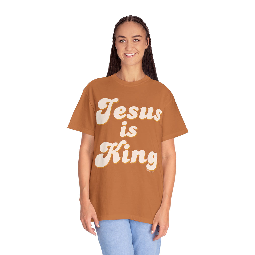 Jesus Is King T‑Shirt — Retro Christian Faith Tee
