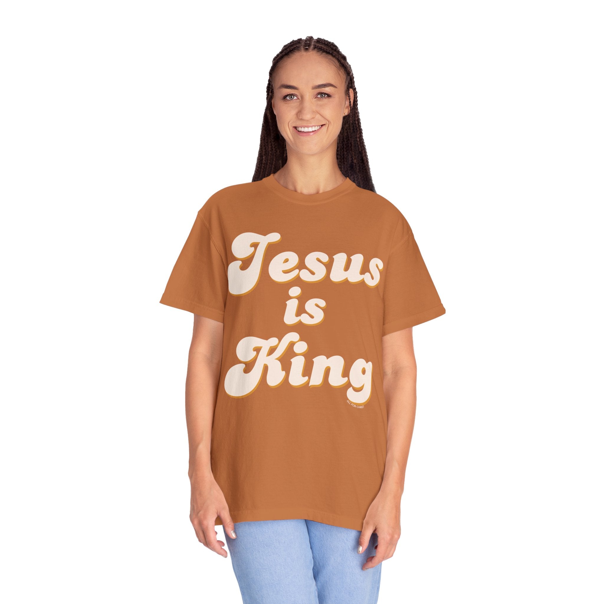 Jesus Is King T‑Shirt — Retro Christian Faith Tee