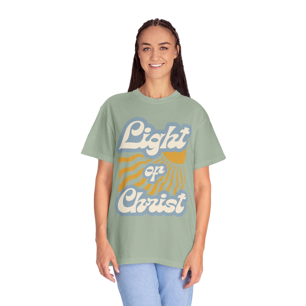 Light on Christ T-Shirt — Retro Christian Faith Tee