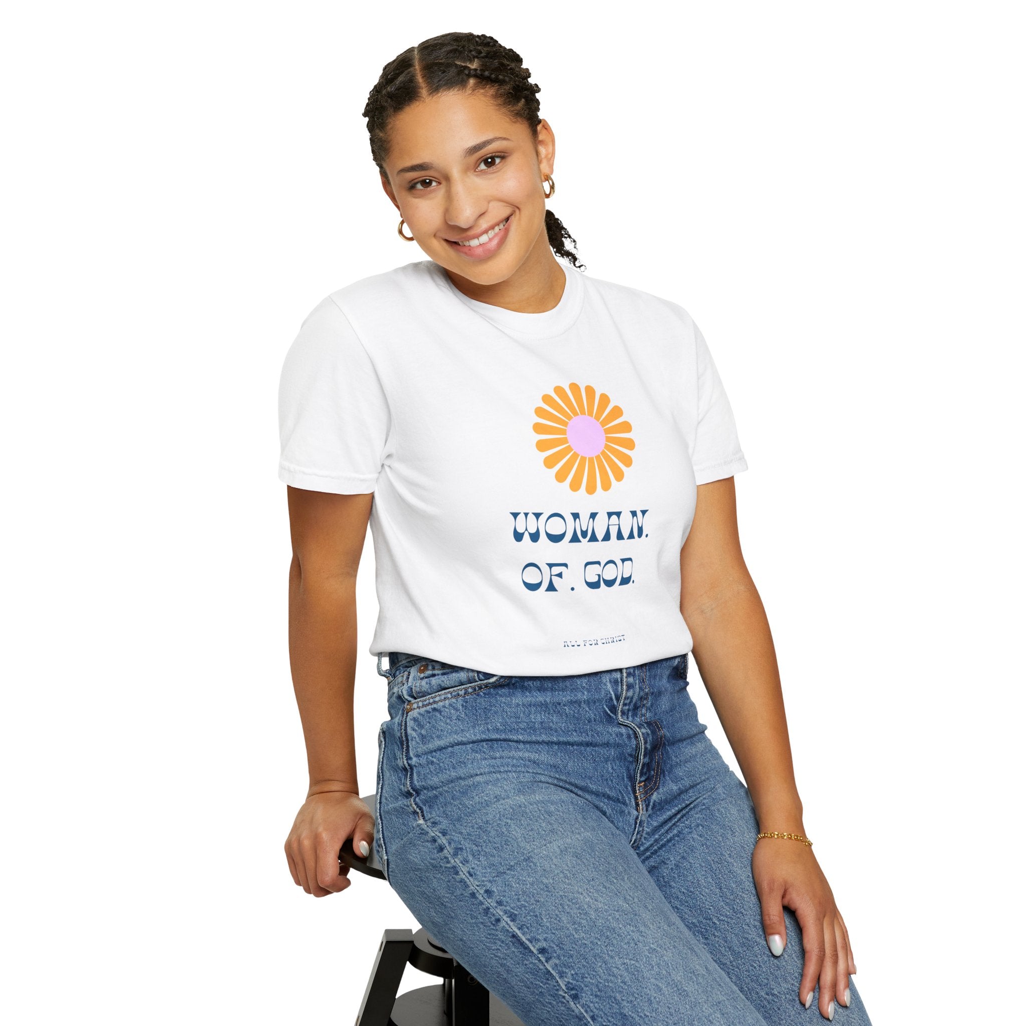 Woman of God T-Shirt — Floral Graphic Christian Tee
