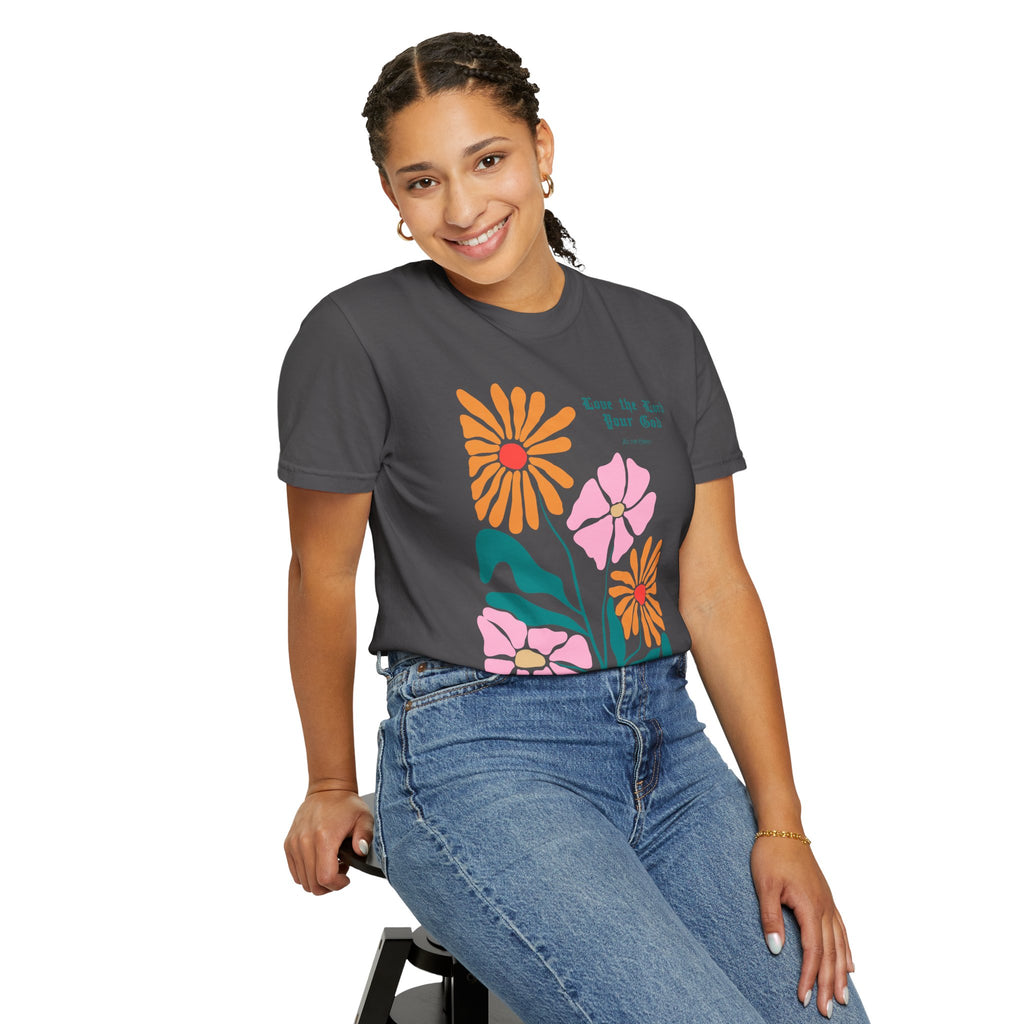 Floral 'Love the Earth Your God' T‑Shirt