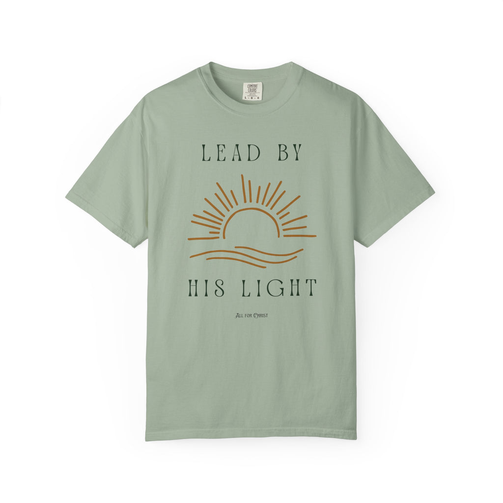 Lead By His Light T-Shirt — Christian Inspirational Sun Graphic Tee