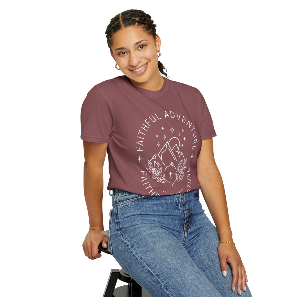 Faithful Adventure T-Shirt — Christian Mountain Graphic Tee
