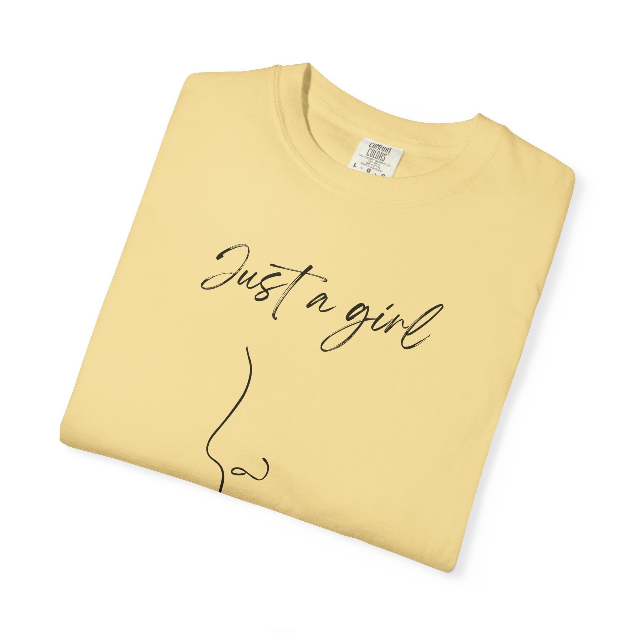 Christian Graphic T-Shirt — “Just a girl who loves Jesus” Minimal Line Art